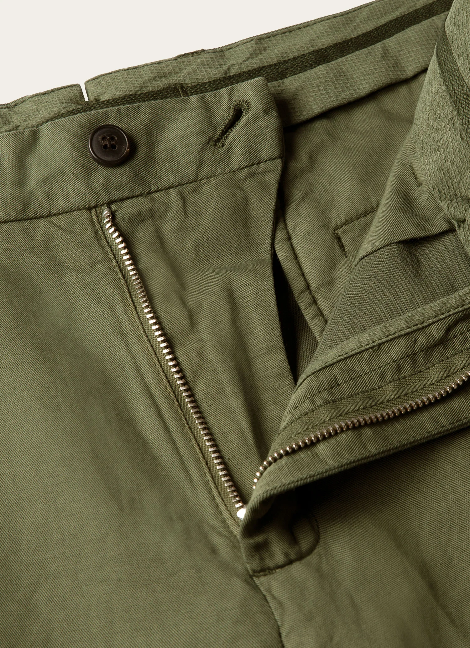 Men's Cotton Linen Two-Piece Suit in Deep Olive - Image 7