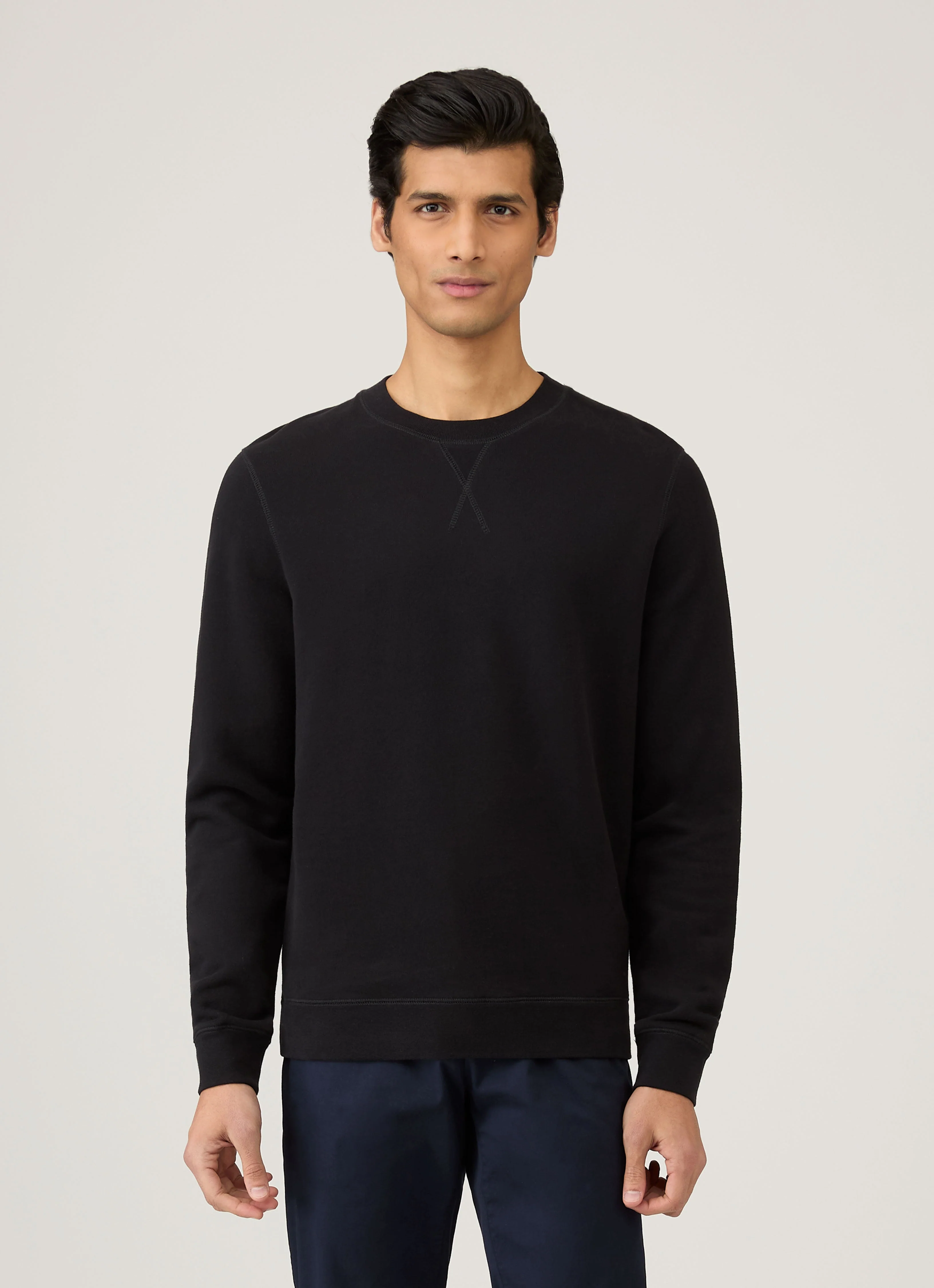 Men's Loopback Sweatshirt in Black - Image 2