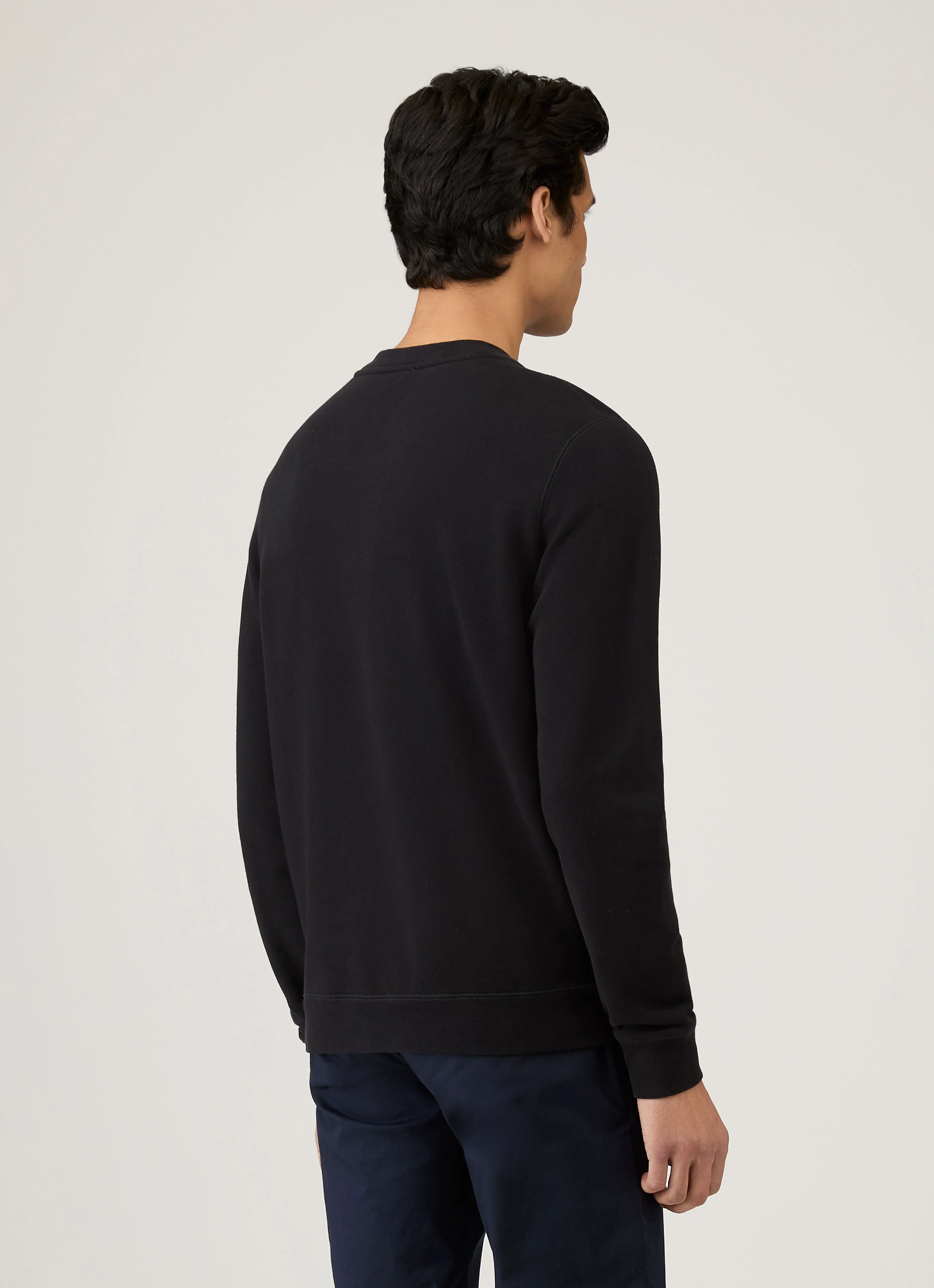 Men's Loopback Sweatshirt in Black - Image 5
