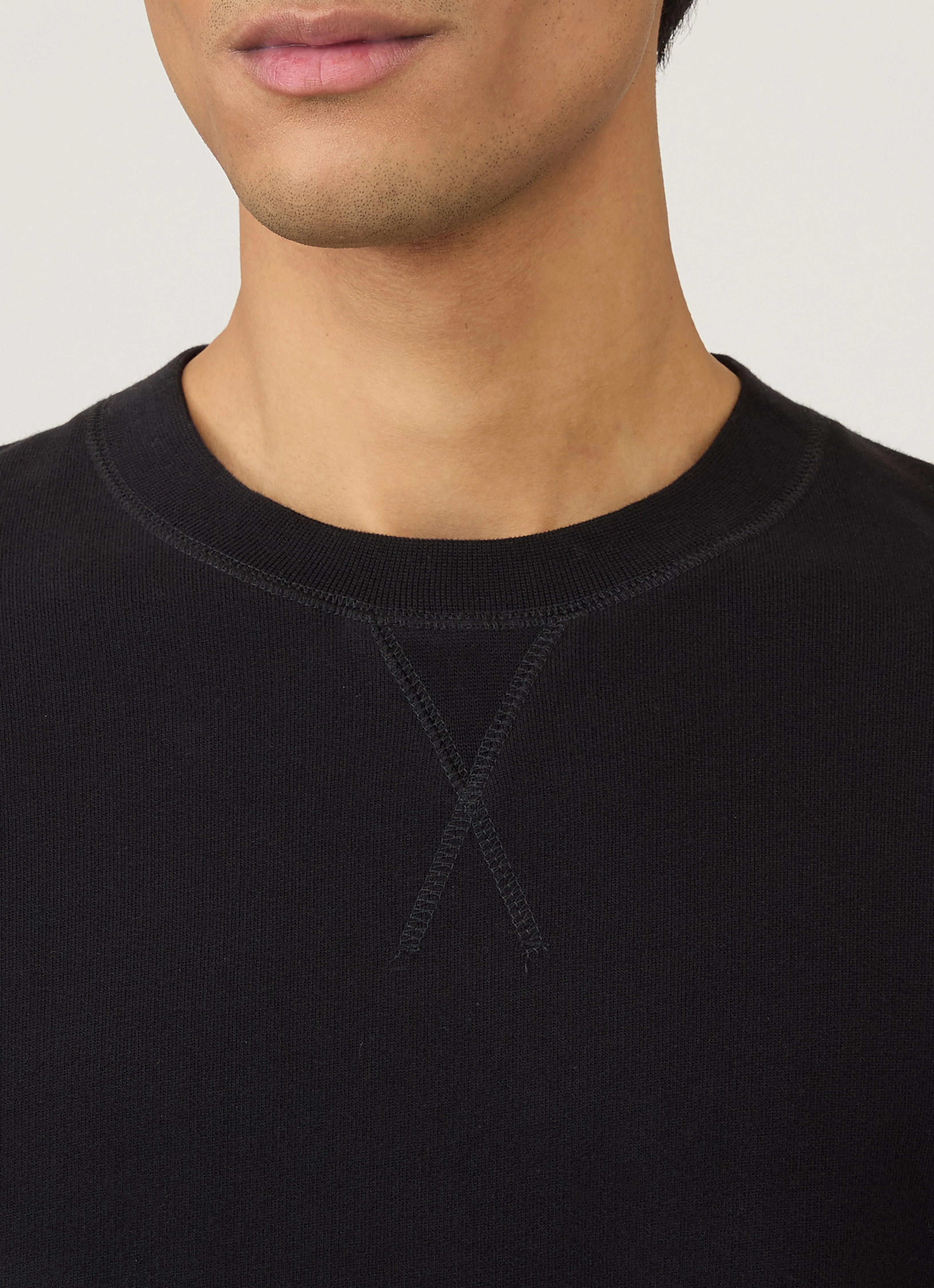 Men's Loopback Sweatshirt in Black - Image 6