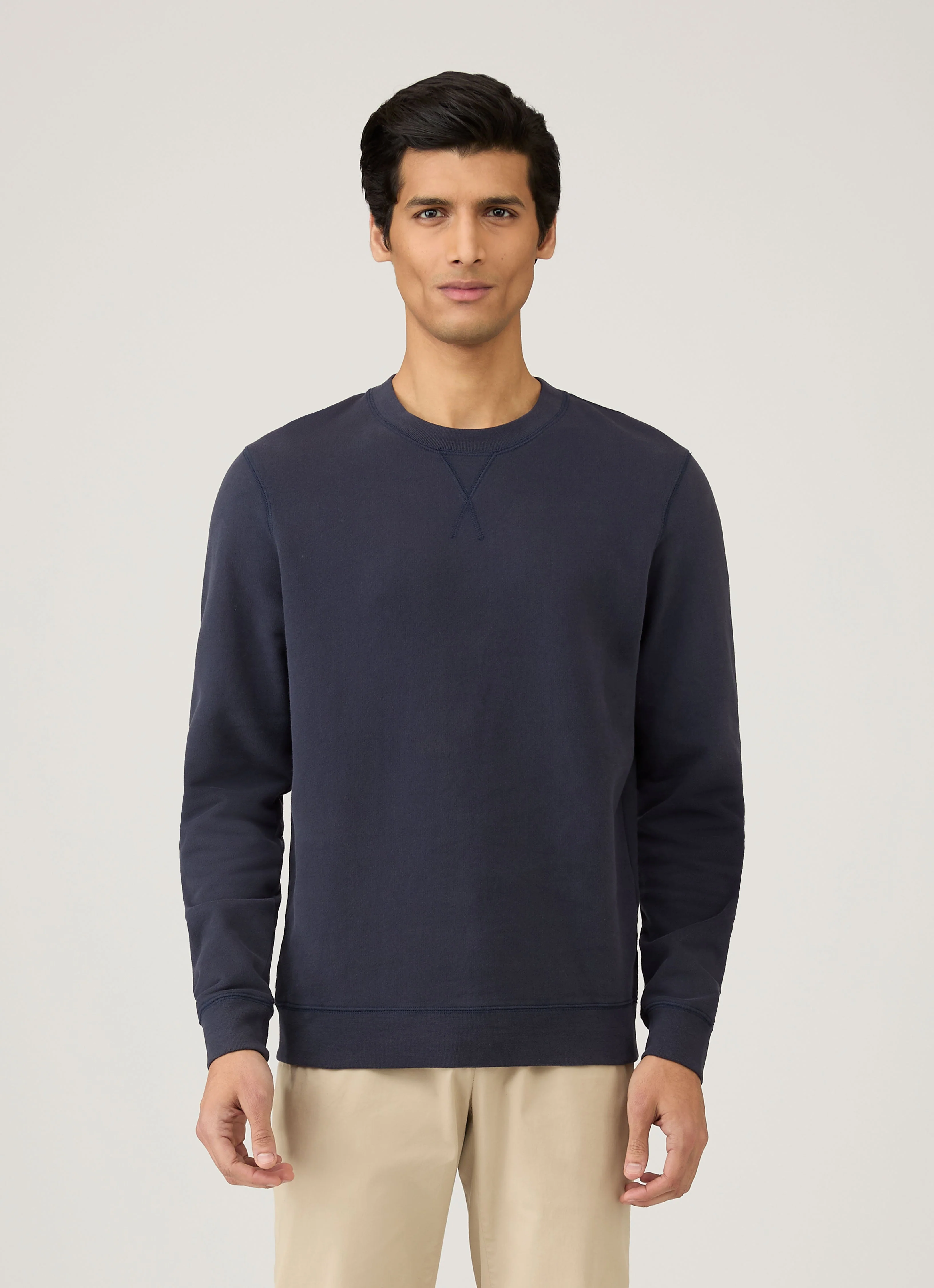 Men's Loopback Sweatshirt in Navy - Image 2