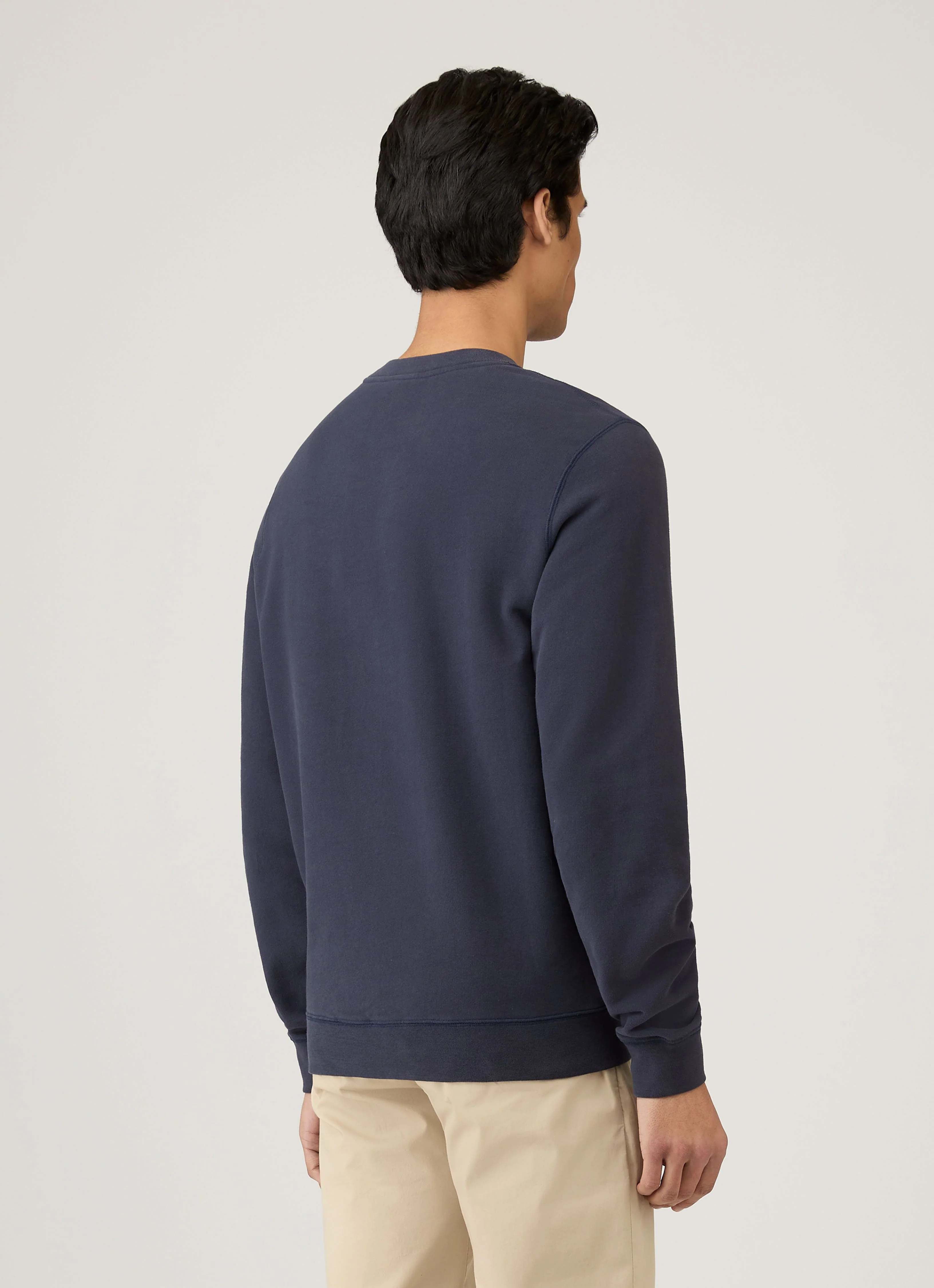Men's Loopback Sweatshirt in Navy - Image 5