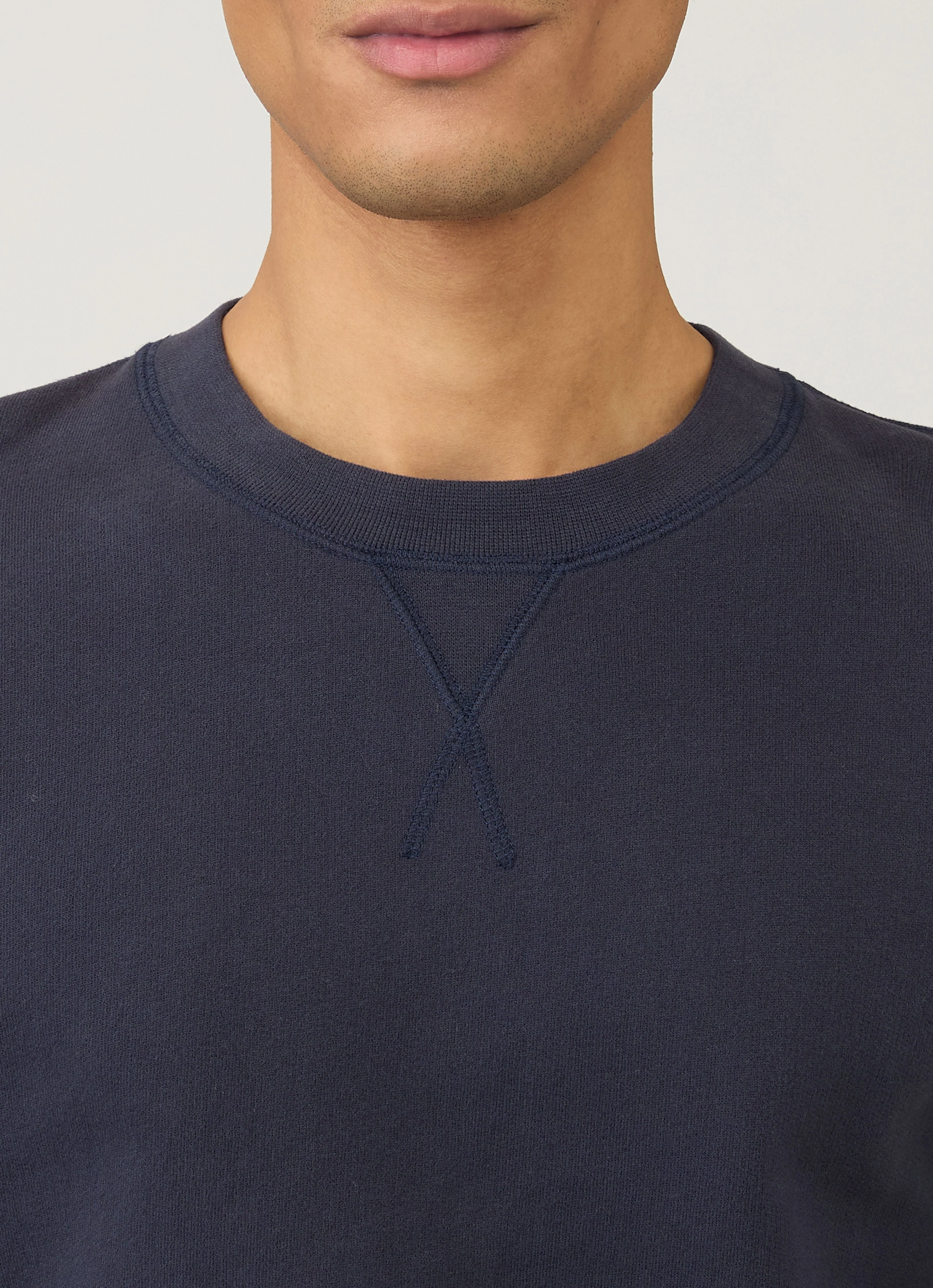 Men's Loopback Sweatshirt in Navy - Image 6