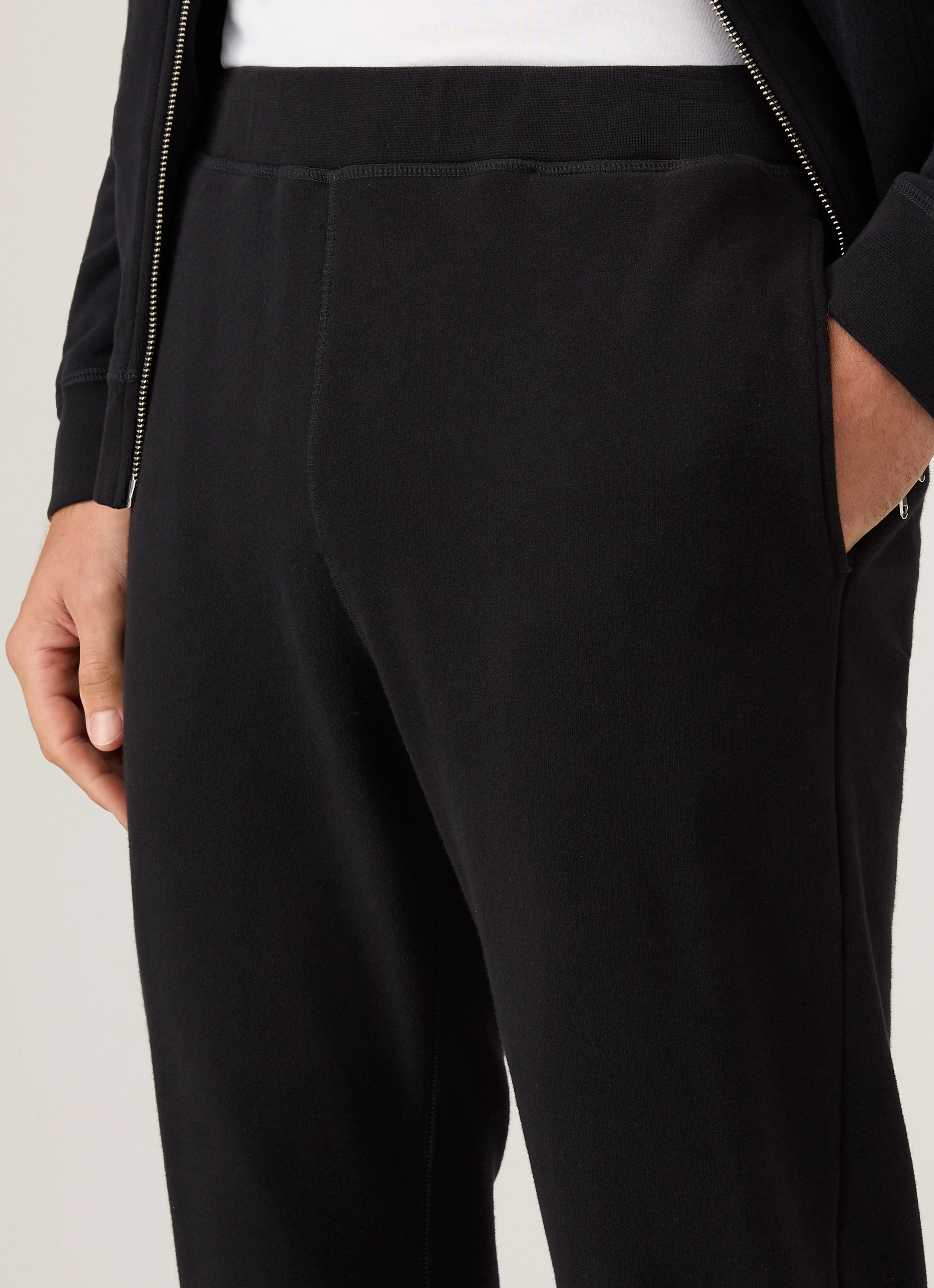 Men's Loopback Sweatpants in Black - Image 6