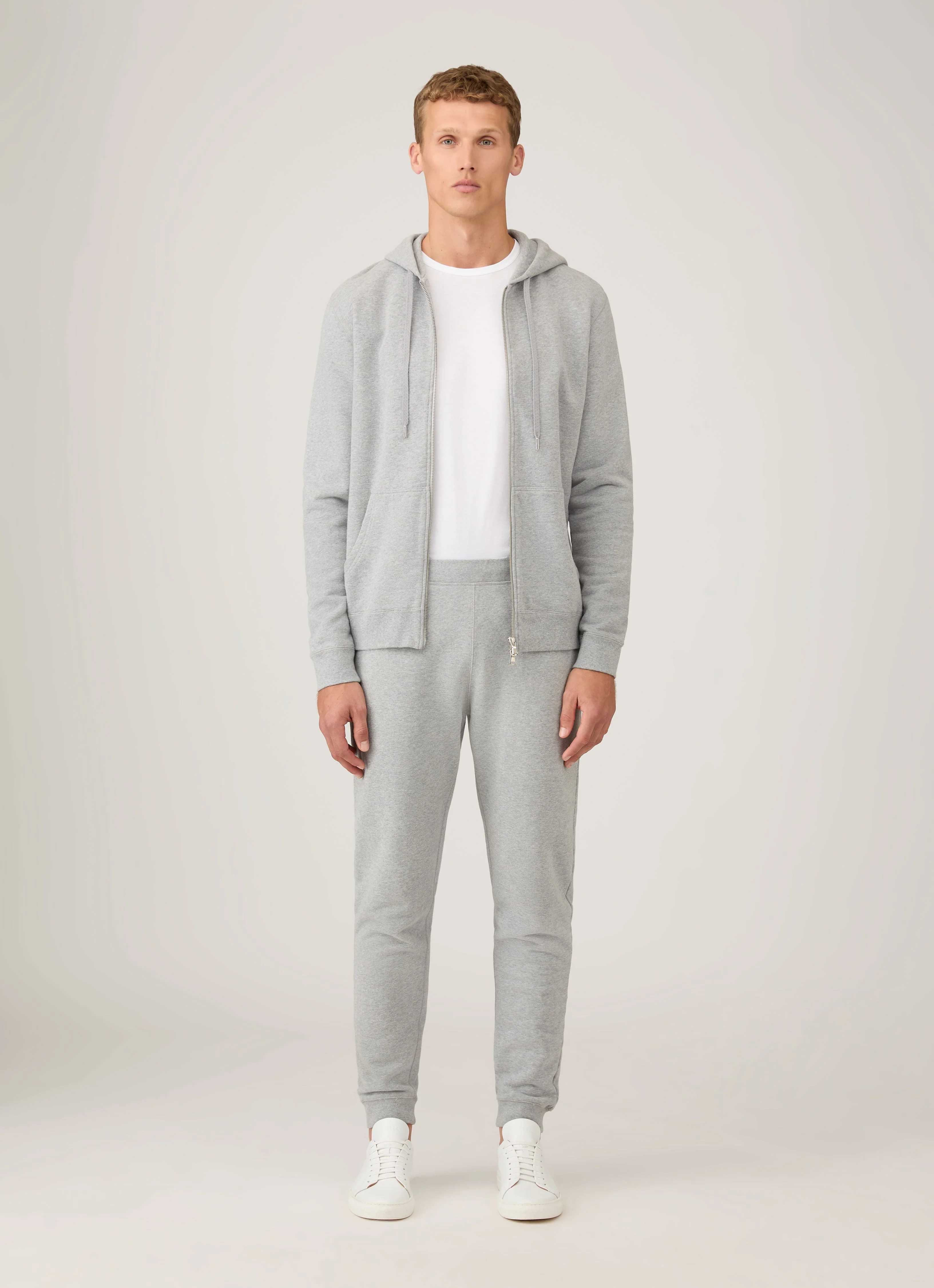 Men's Loopback Sweatpants in Grey Melange - Image 3