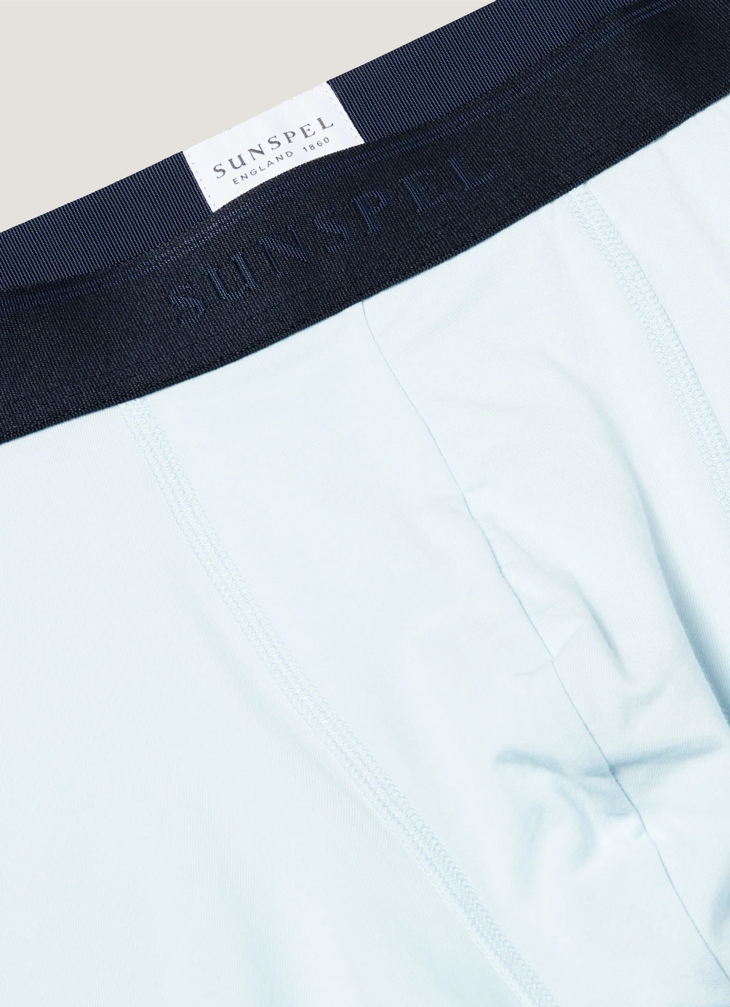 Men's Stretch Cotton Boxer Briefs in Light Blue - Image 4