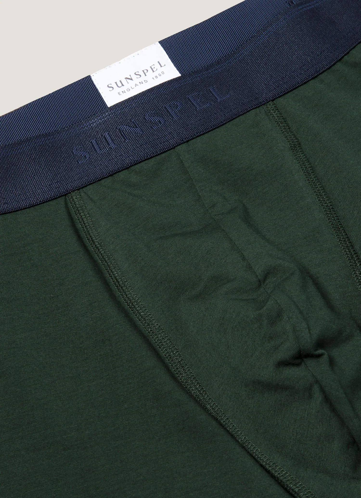 Men's Stretch Cotton Boxer Briefs in Seaweed - Image 4