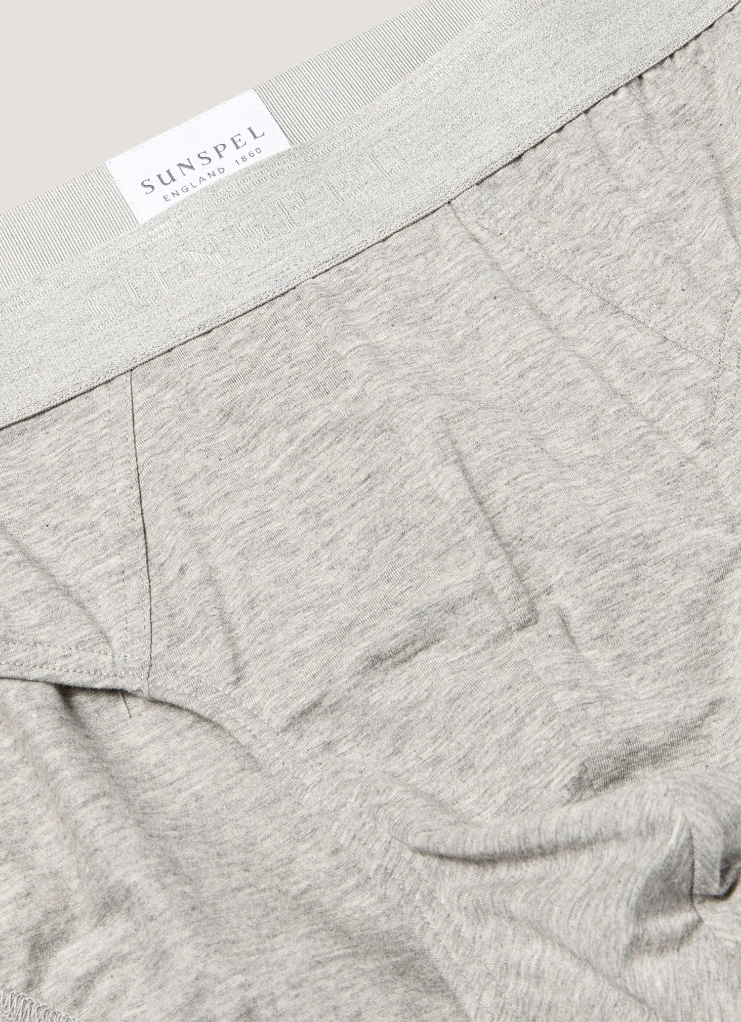 Men's Stretch Cotton Briefs in Grey Melange - Image 4