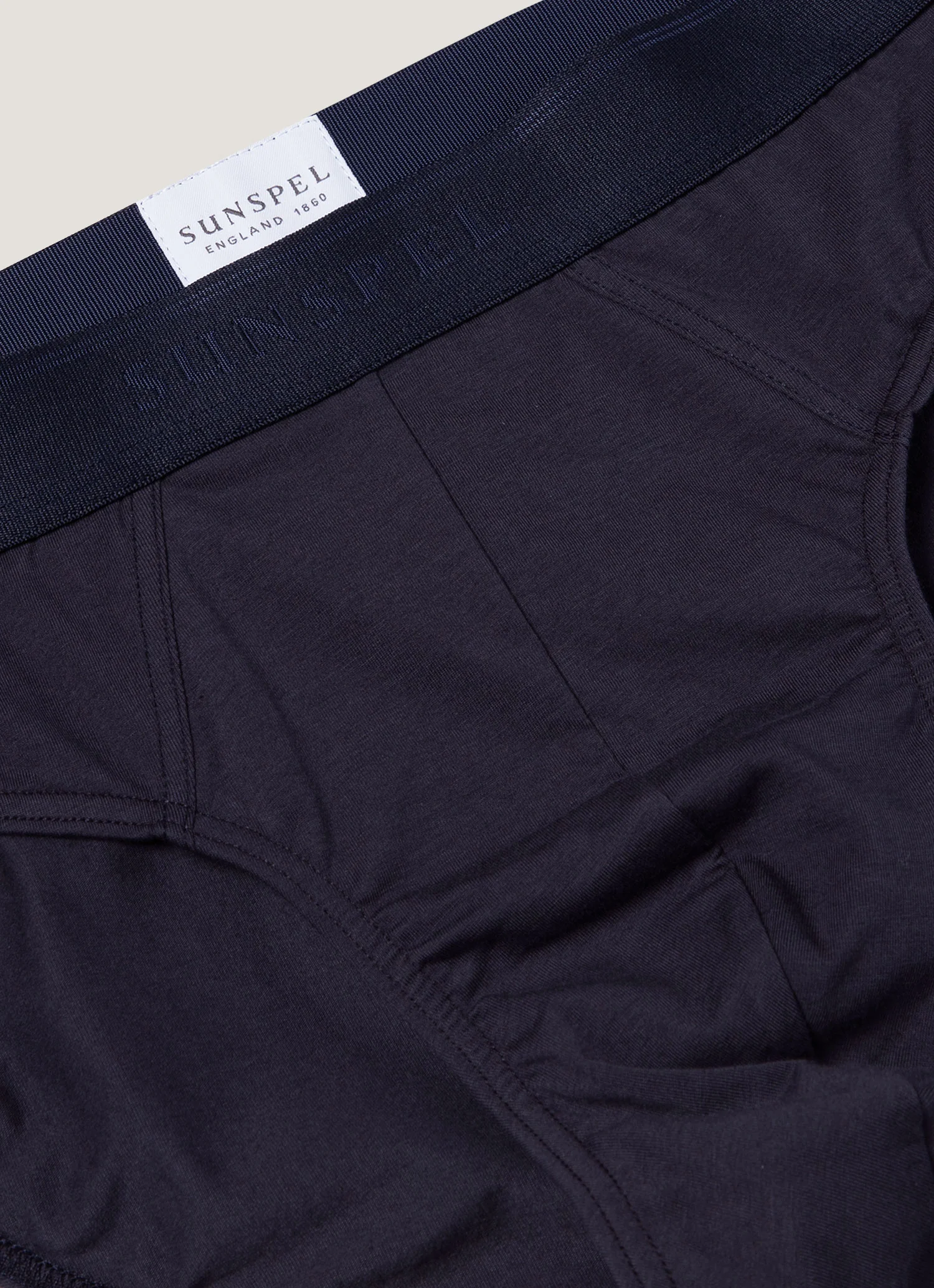 Men's Stretch Cotton Briefs in Navy - Image 4