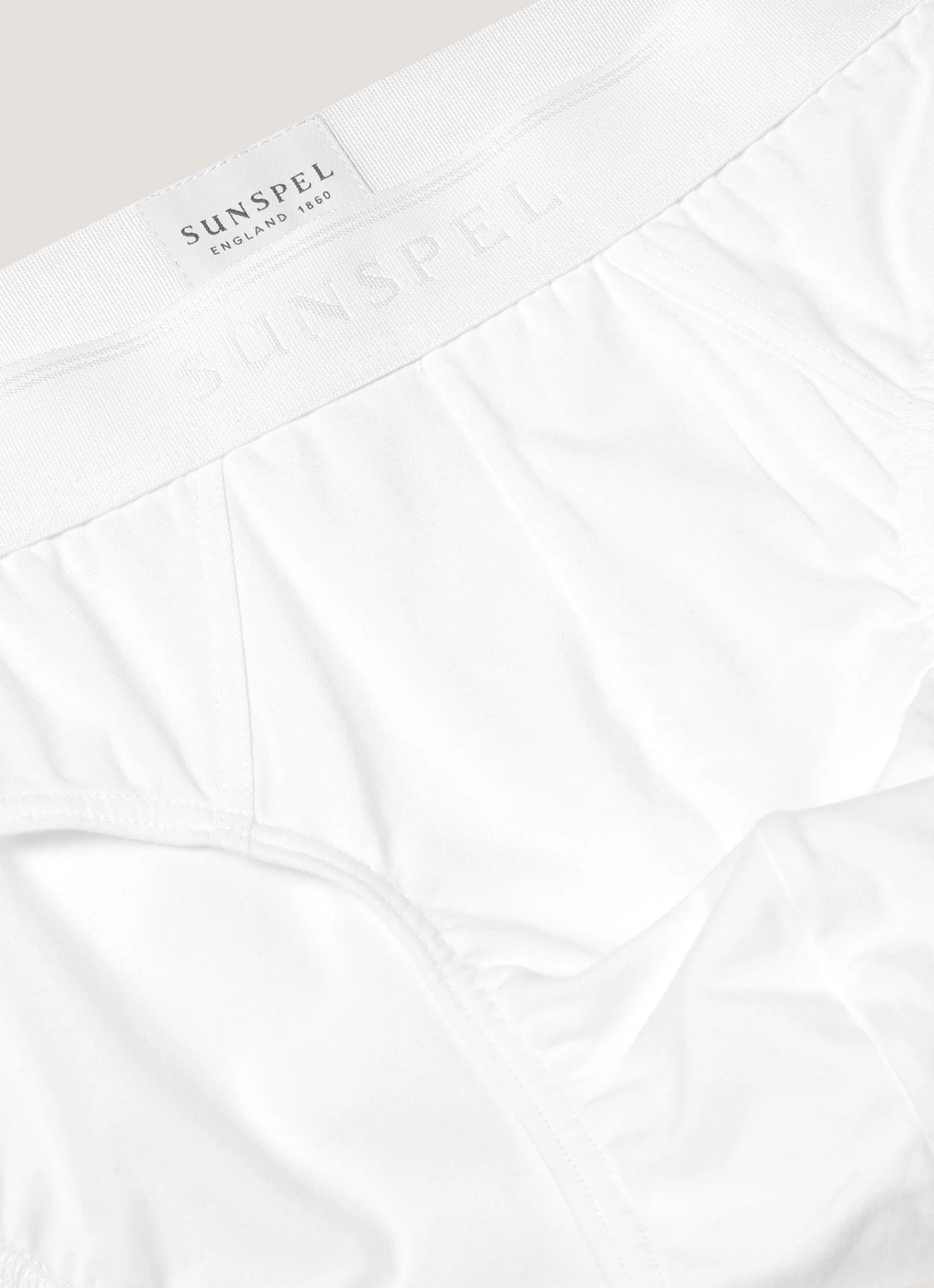 Men's Stretch Cotton Briefs in White - Image 4