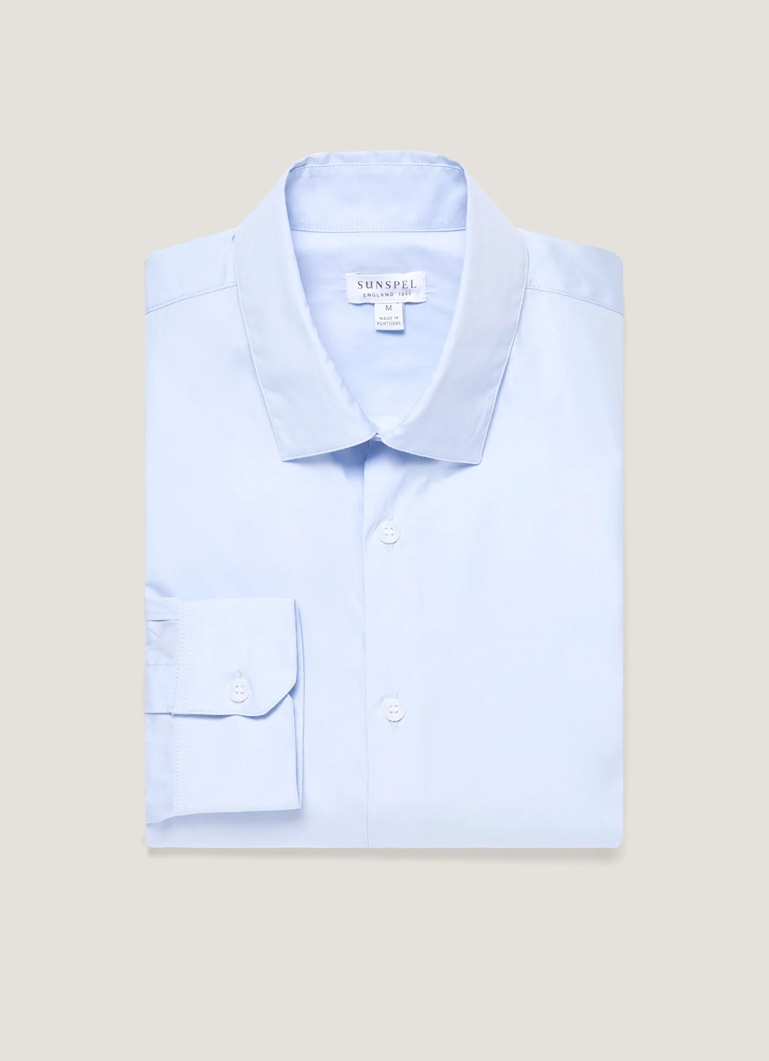 Men's Cotton Stretch Shirt in Light Blue - Image 4
