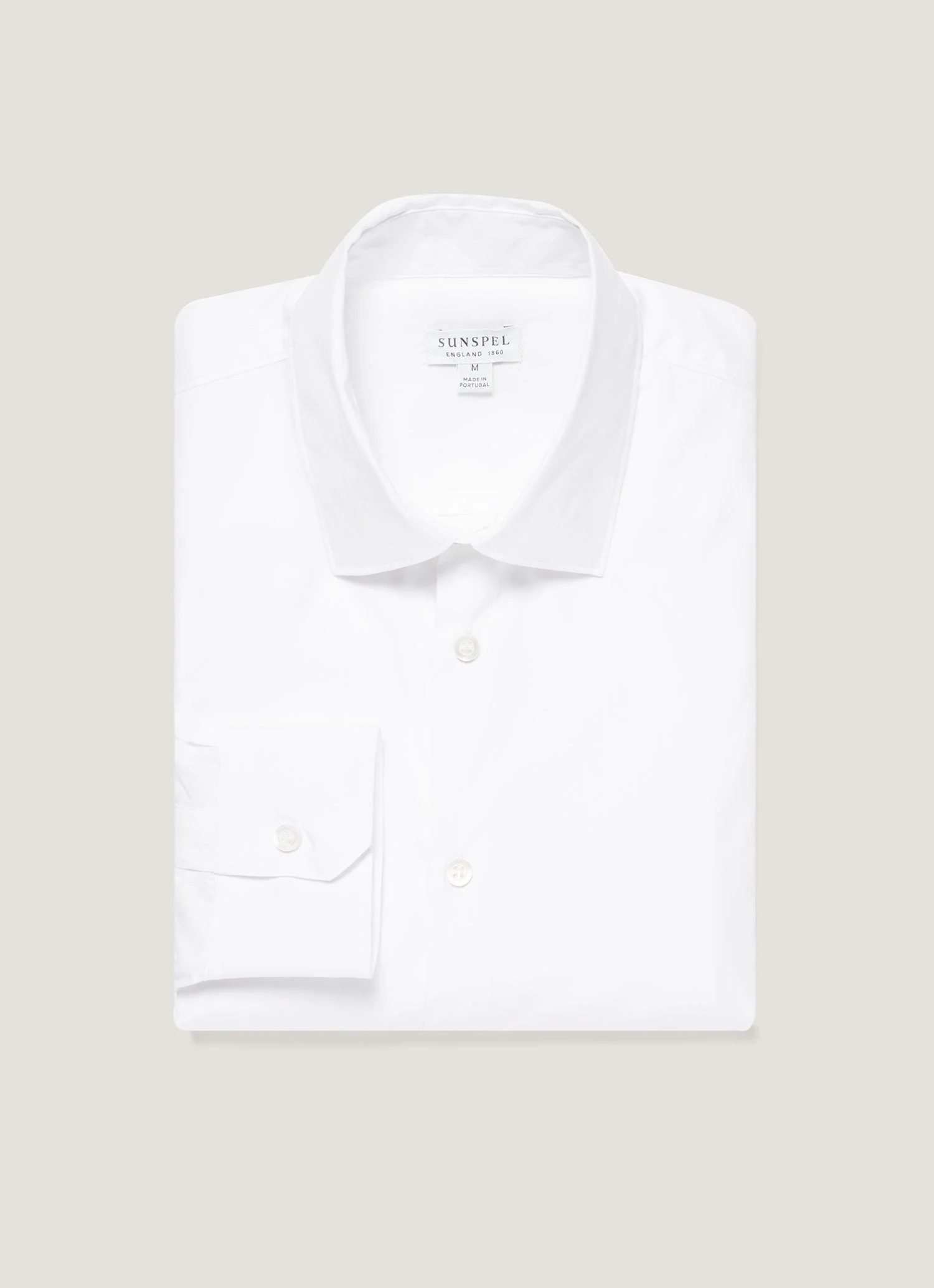 Men's Cotton Stretch Shirt in White - Image 4
