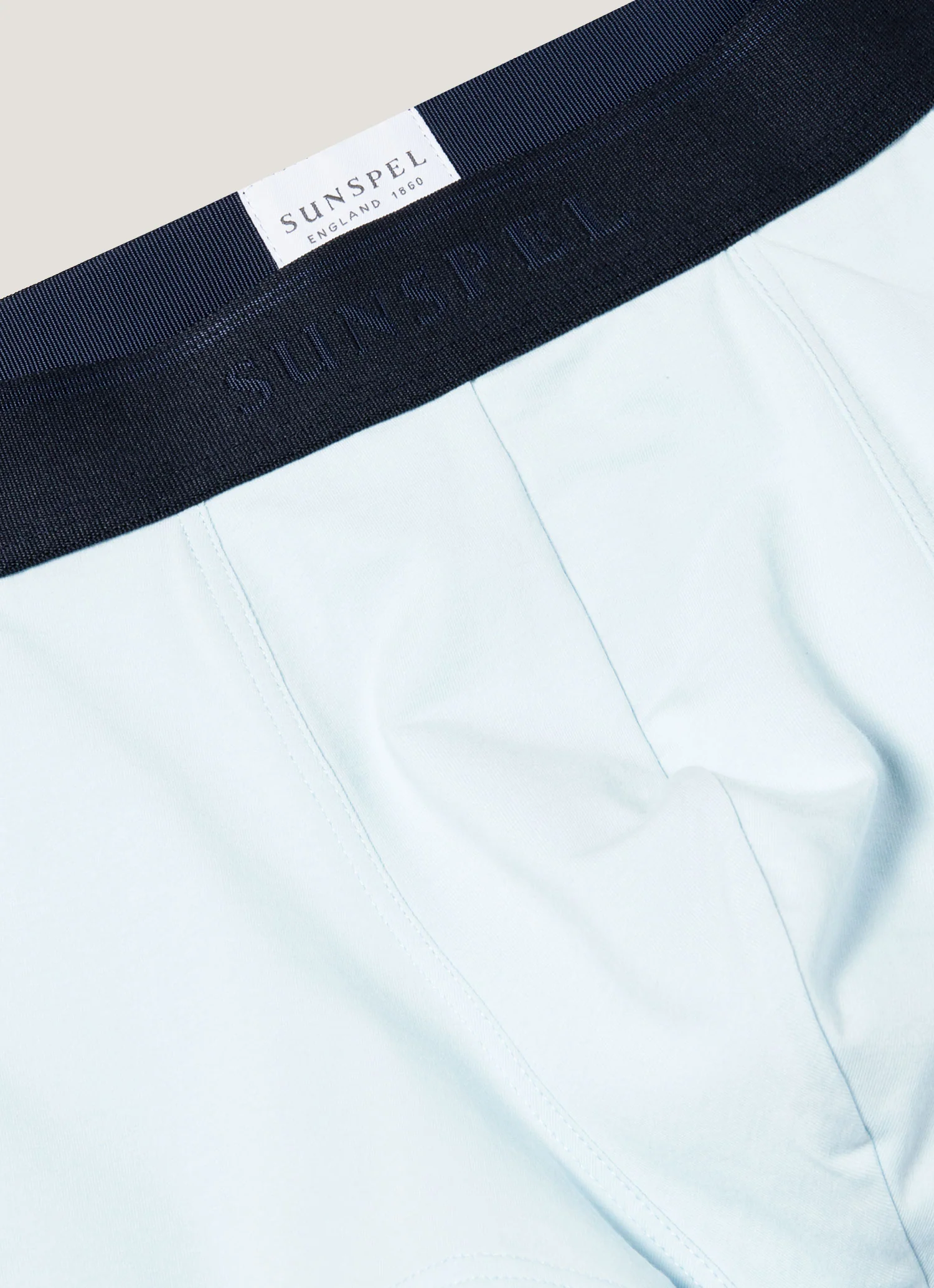 Men's Stretch Cotton Trunks in Light Blue - Image 4