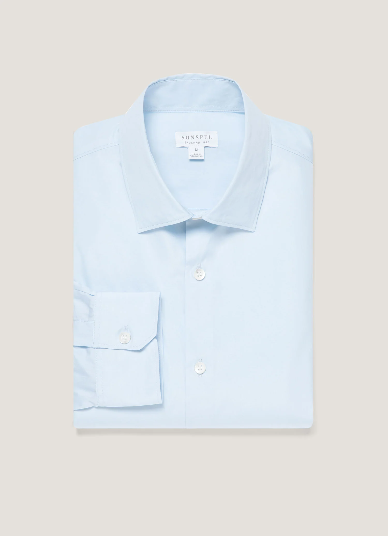 Men's Smart Poplin Shirt in Light Blue - Image 4