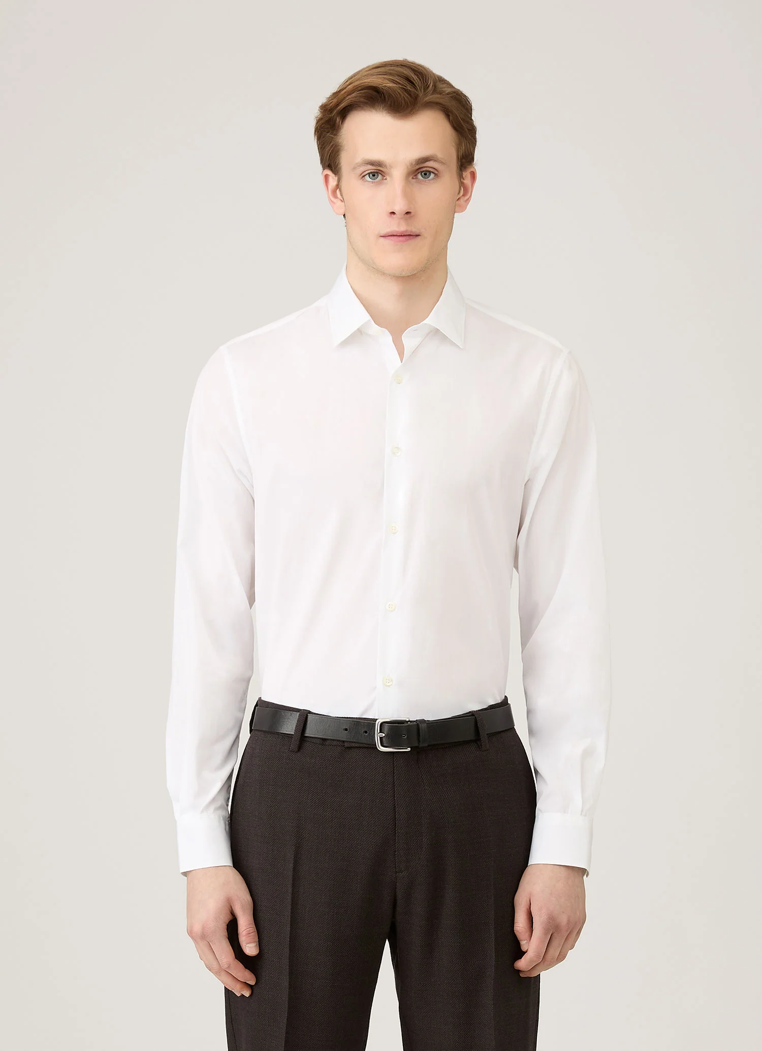 Men's Smart Poplin Shirt in White - Image 2