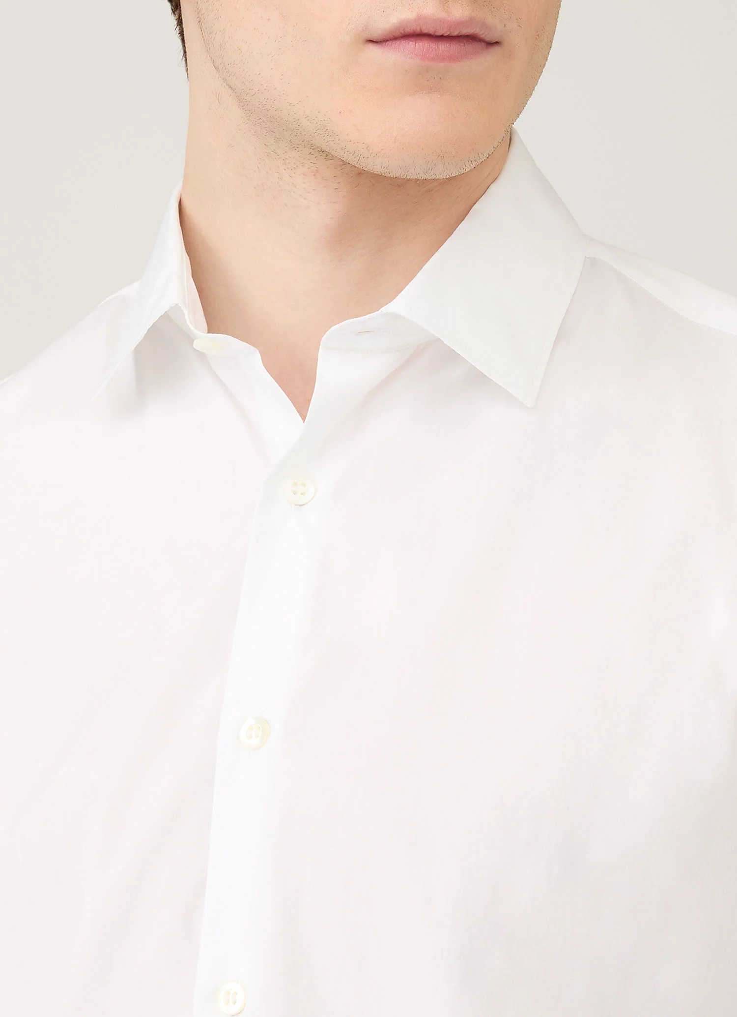 Men's Smart Poplin Shirt in White - Image 6