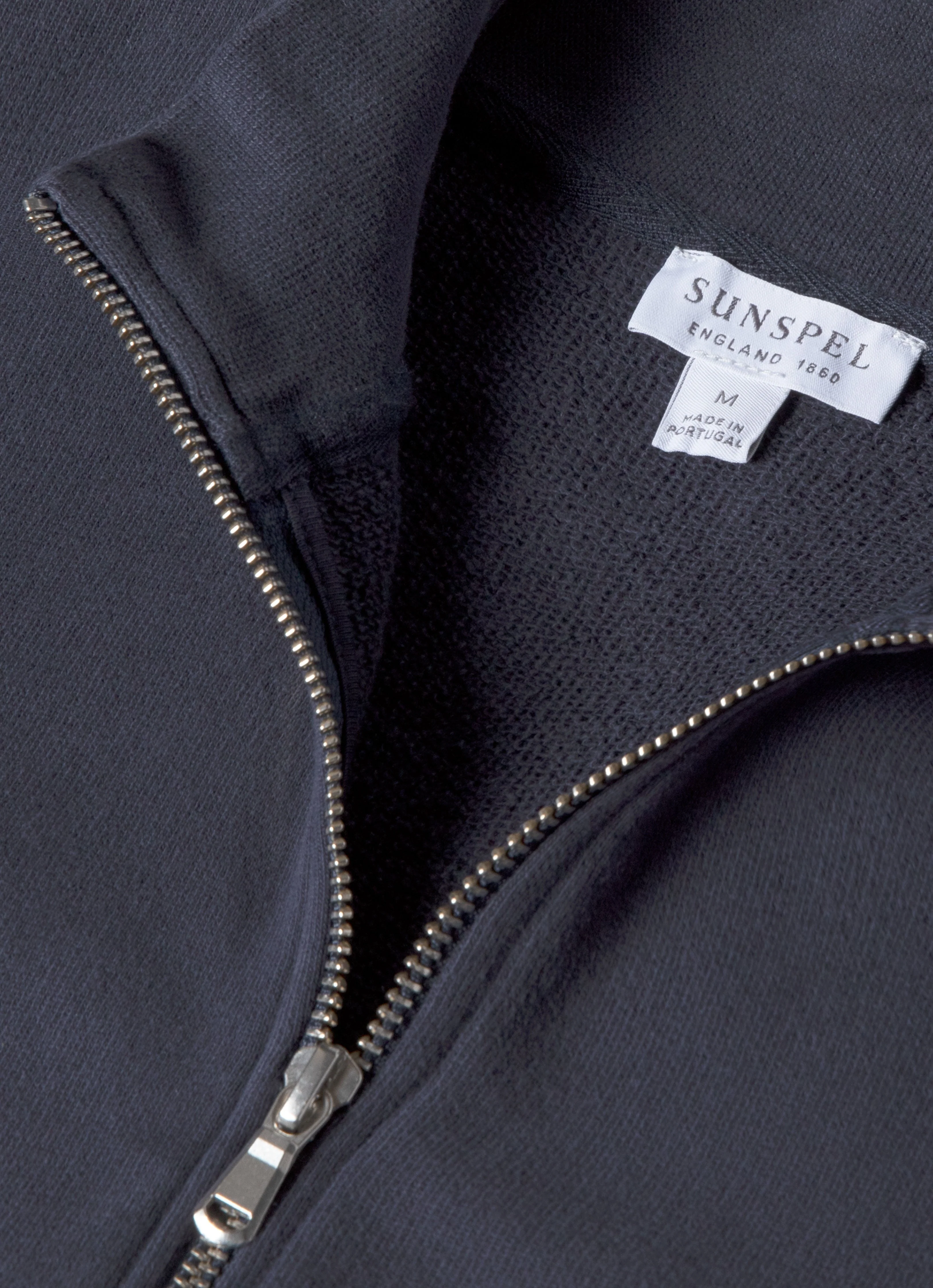 Men's Half Zip Loopback Sweatshirt in Navy - Image 4