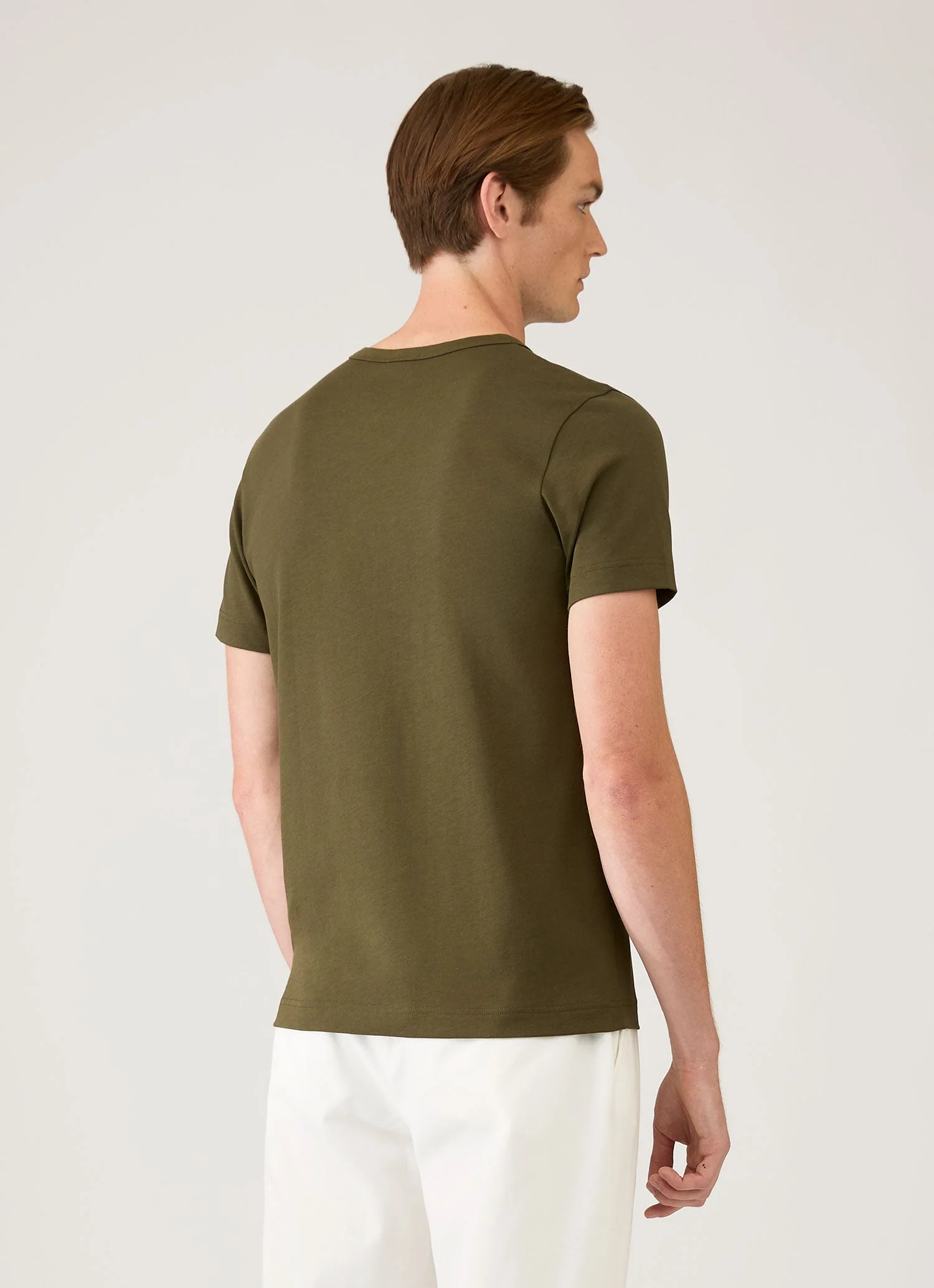 Men's Heavyweight Jersey T-shirt in Deep Olive - Image 5