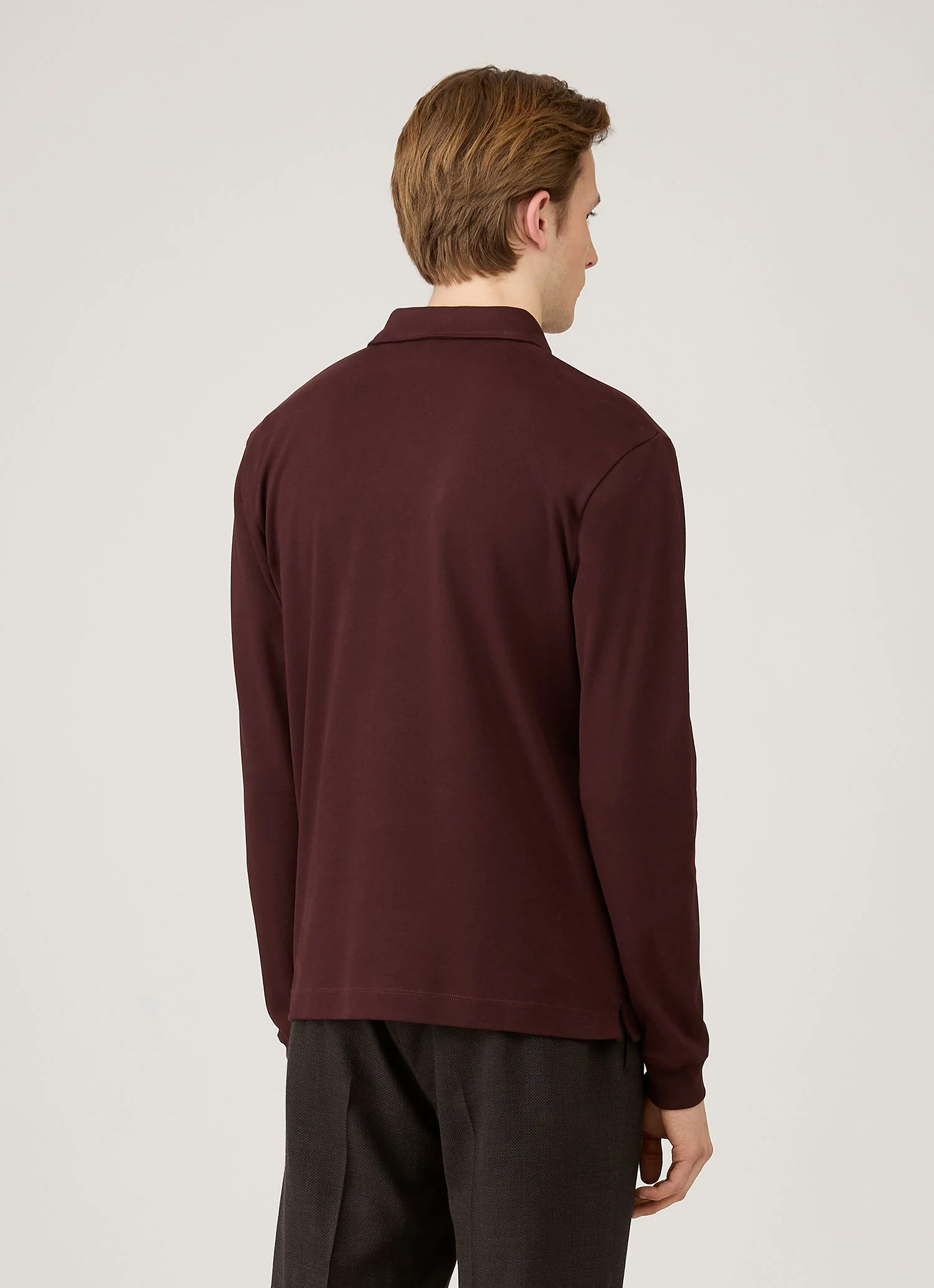 Men's Heavyweight Rugby Polo Shirt in Bakelite - Image 5