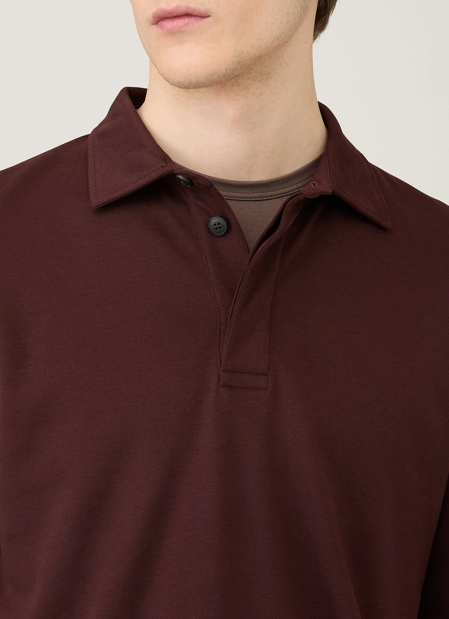 Men's Heavyweight Rugby Polo Shirt in Bakelite - Image 6