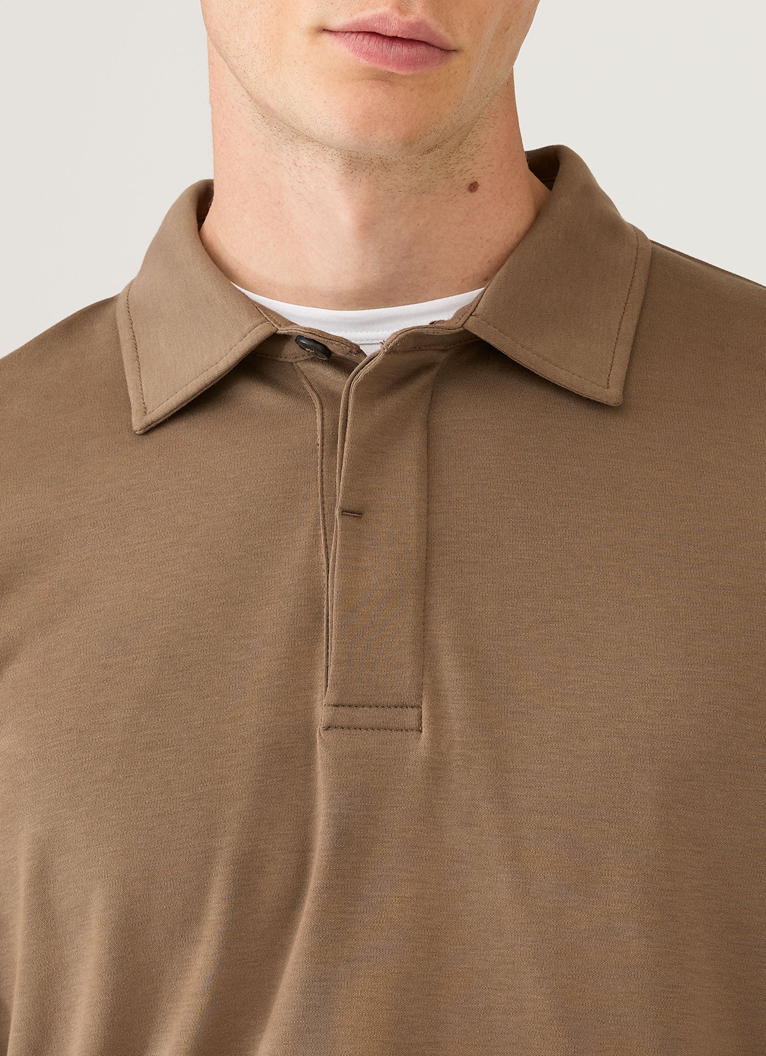 Men's Heavyweight Rugby Polo Shirt in Dark Cedar - Image 6