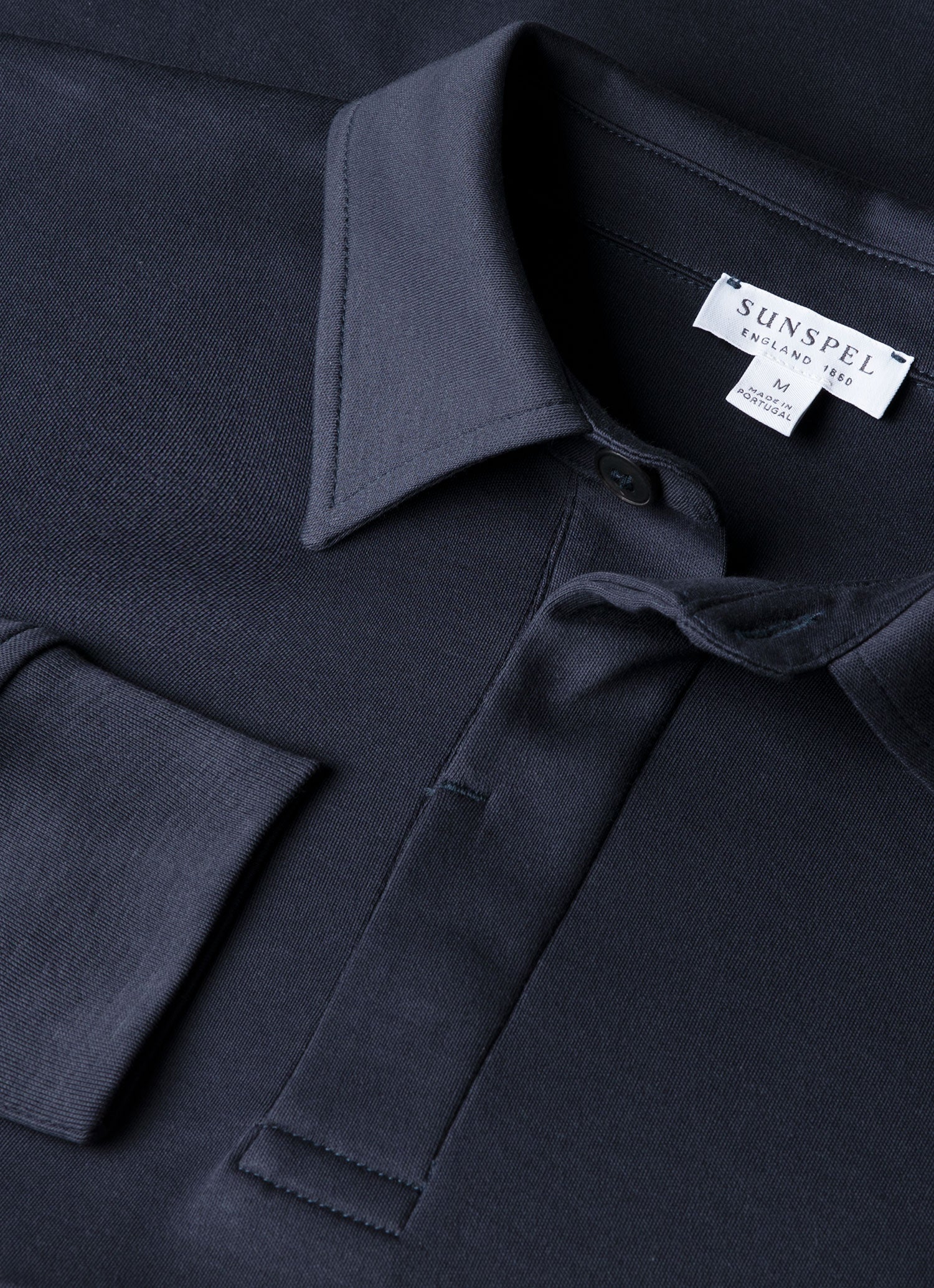 Men's Heavyweight Rugby Polo Shirt in Navy - Image 4