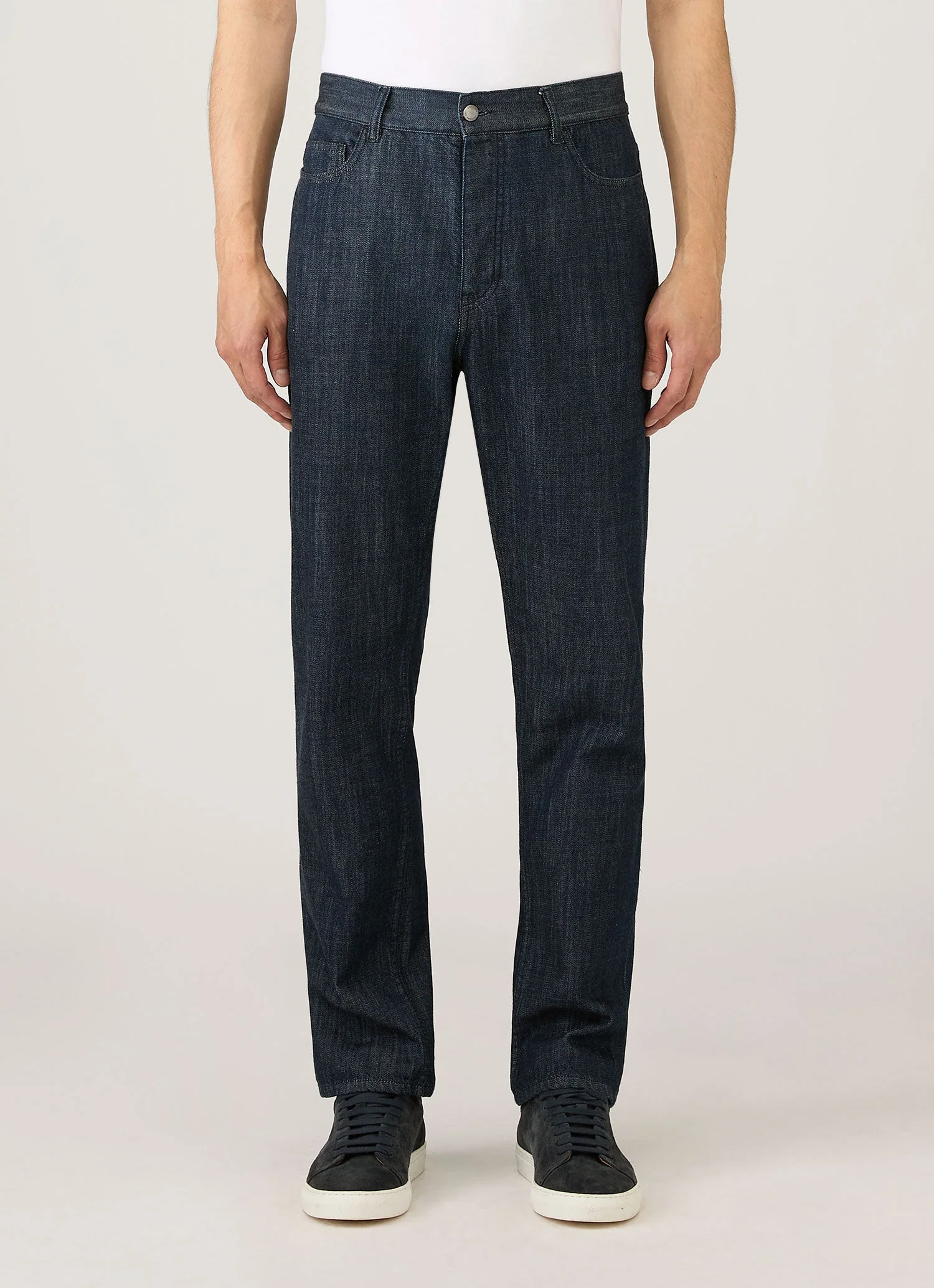 Men's Japanese Denim Jeans in Rinse Wash Denim - Image 2
