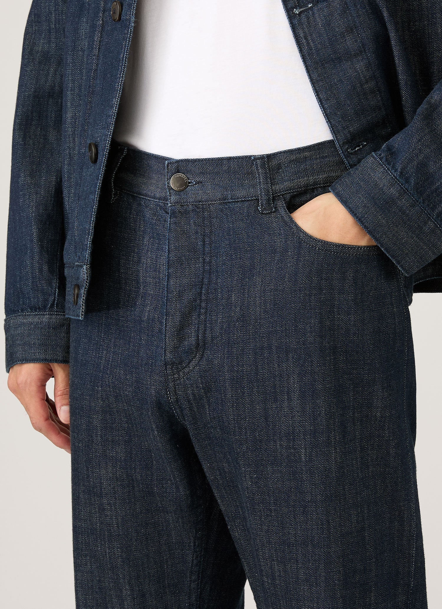 Men's Japanese Denim Jeans in Rinse Wash Denim - Image 6