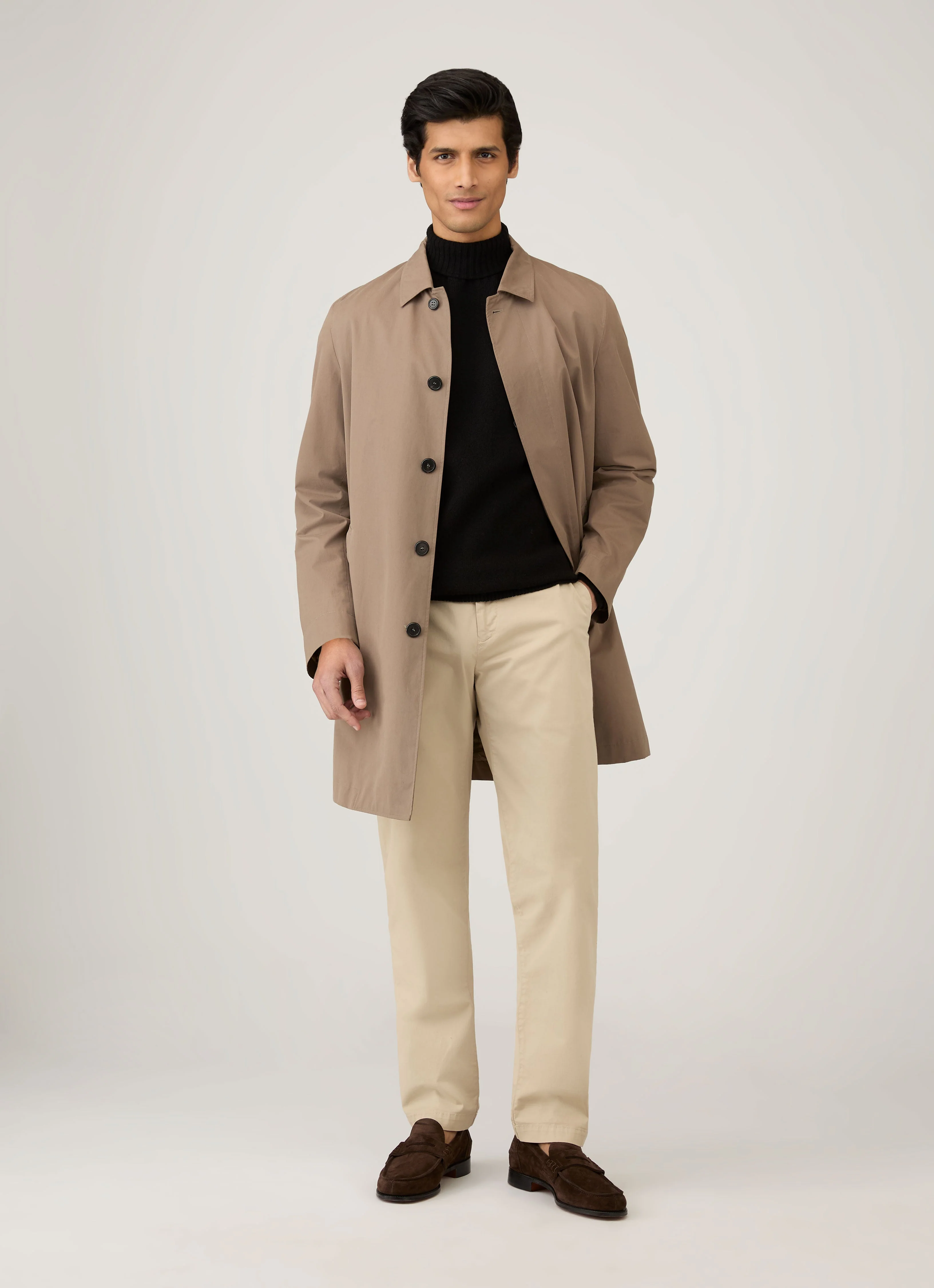 Men's Lambswool Roll Neck in Black - Image 3