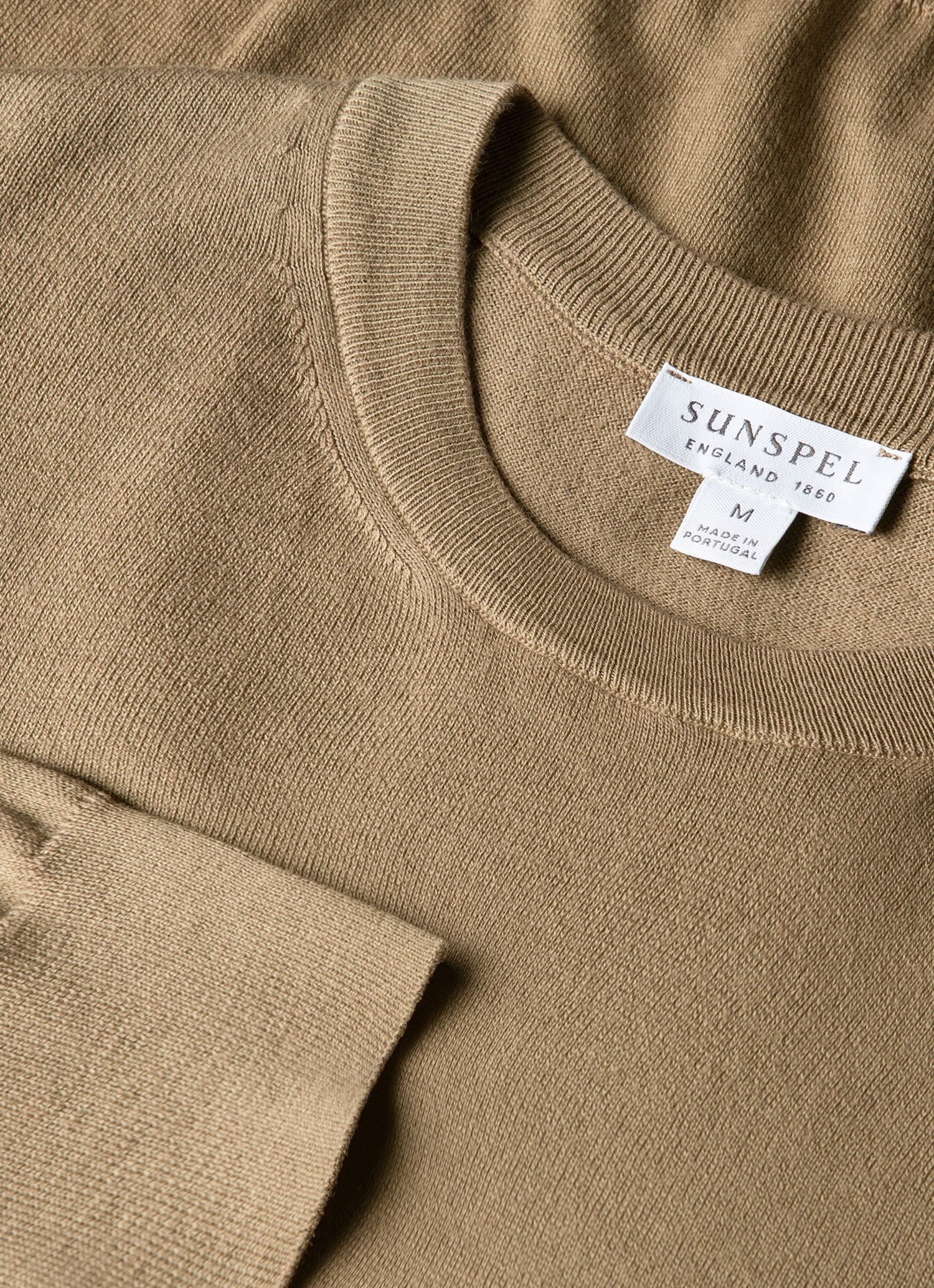 Men's Lightweight Cotton Jumper in Dark Stone - Image 4