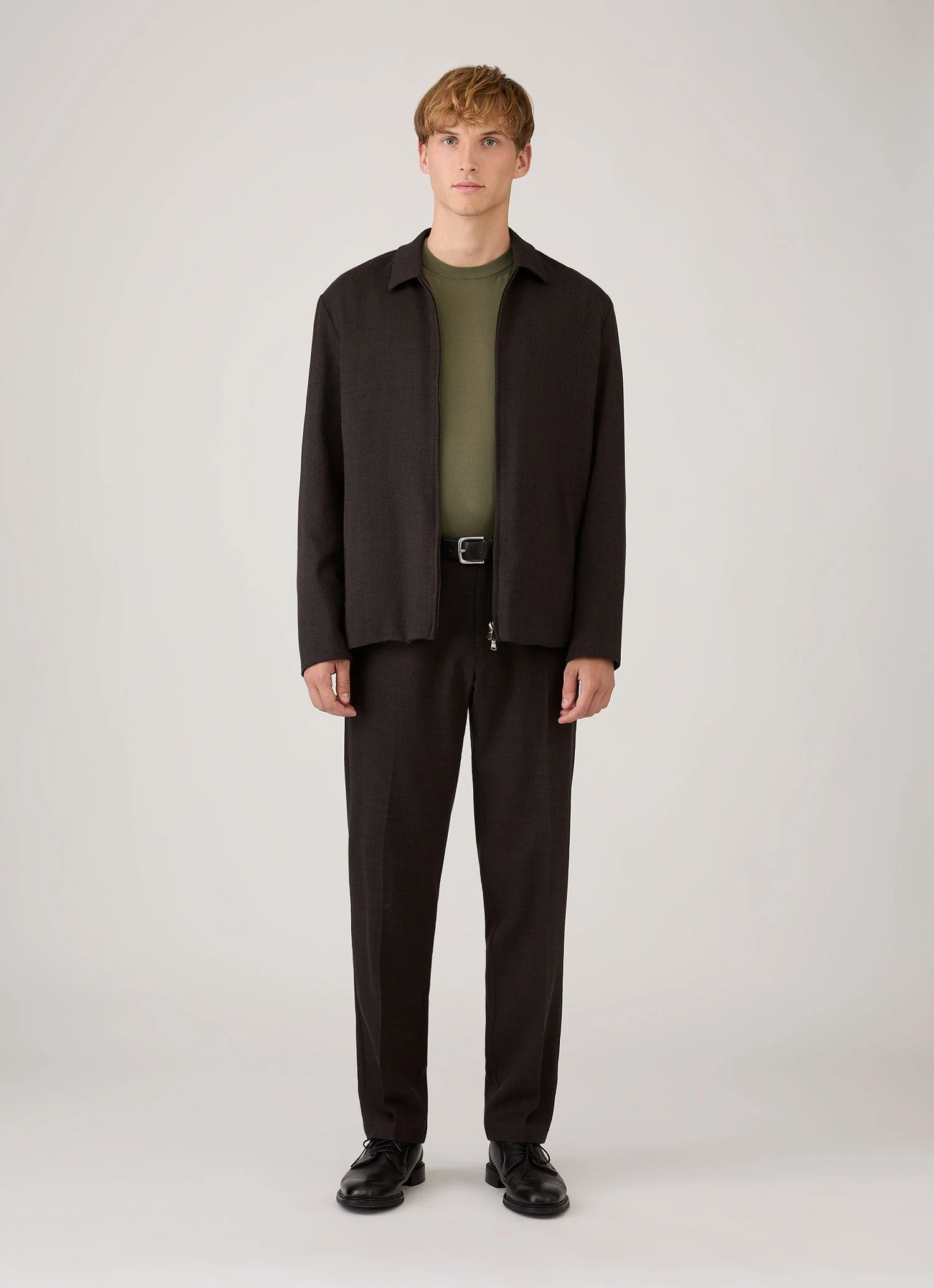 Men's Lightweight Cotton Jumper in Khaki - Image 3