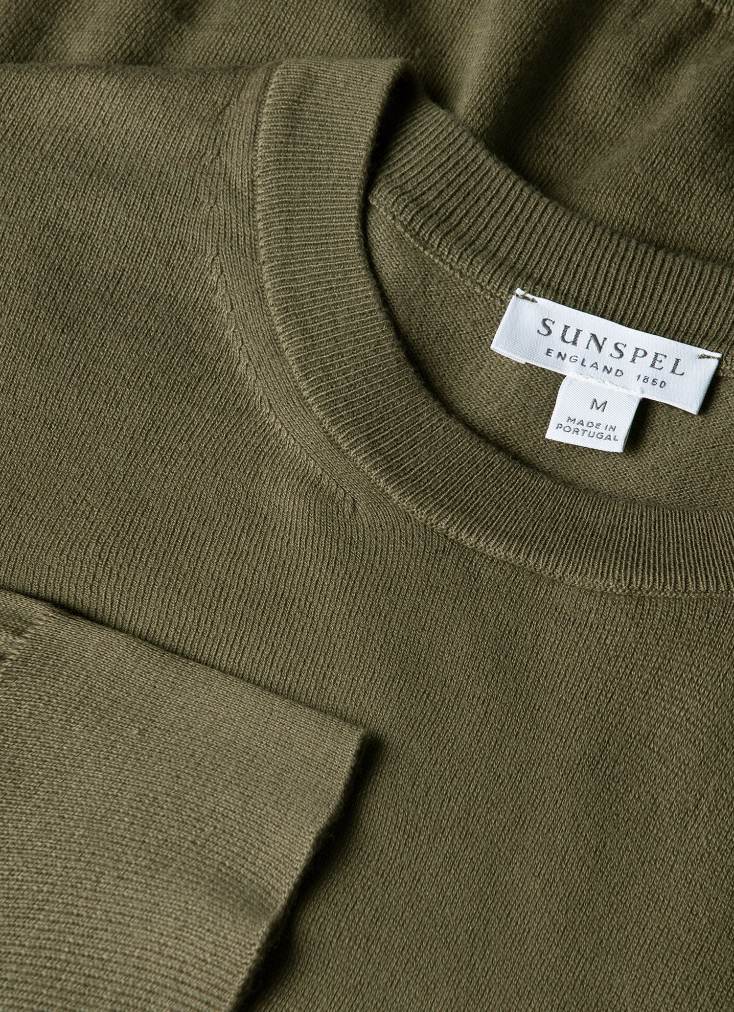 Men's Lightweight Cotton Jumper in Khaki - Image 4