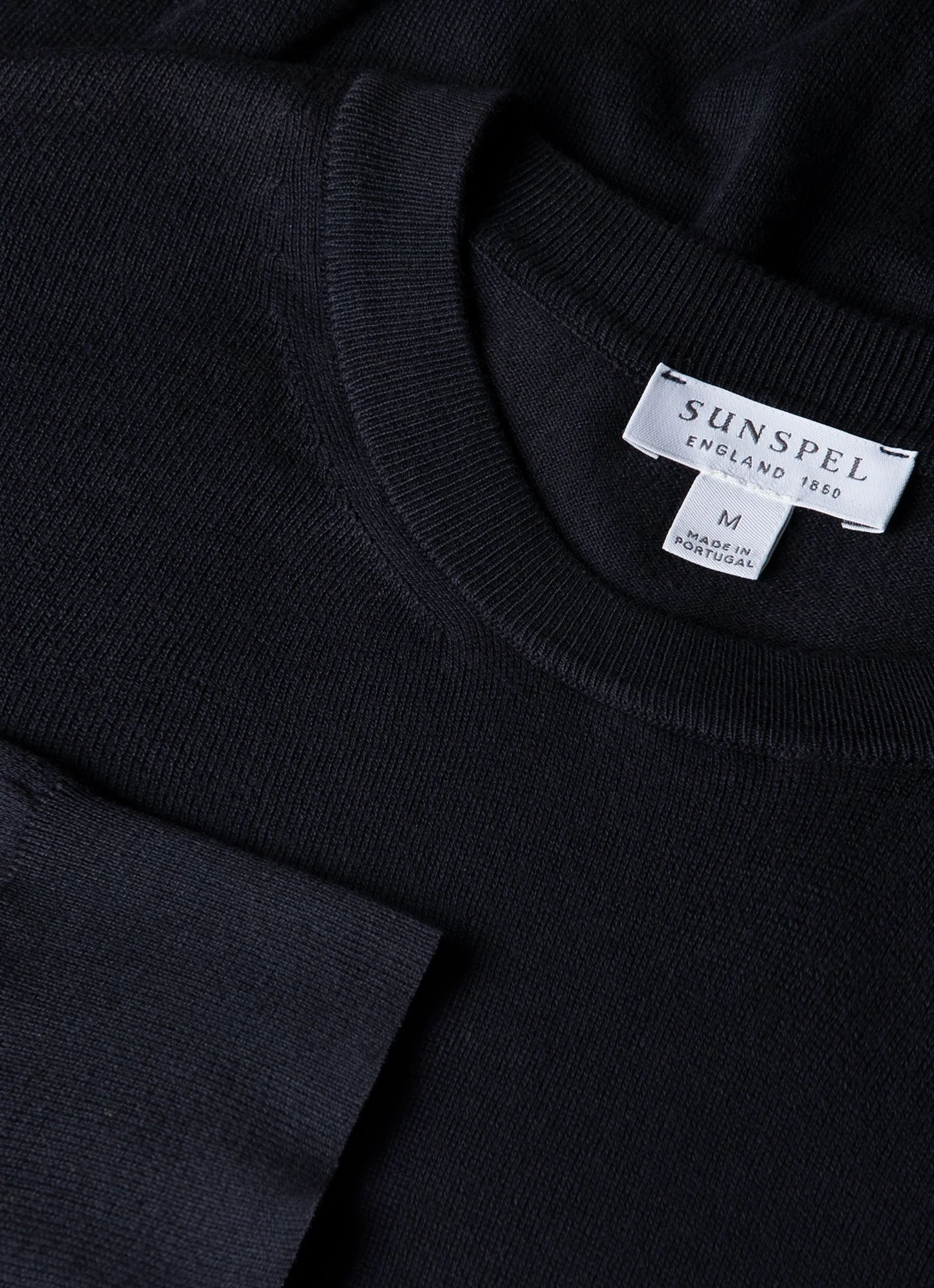 Men's Lightweight Cotton Jumper in Navy - Image 4