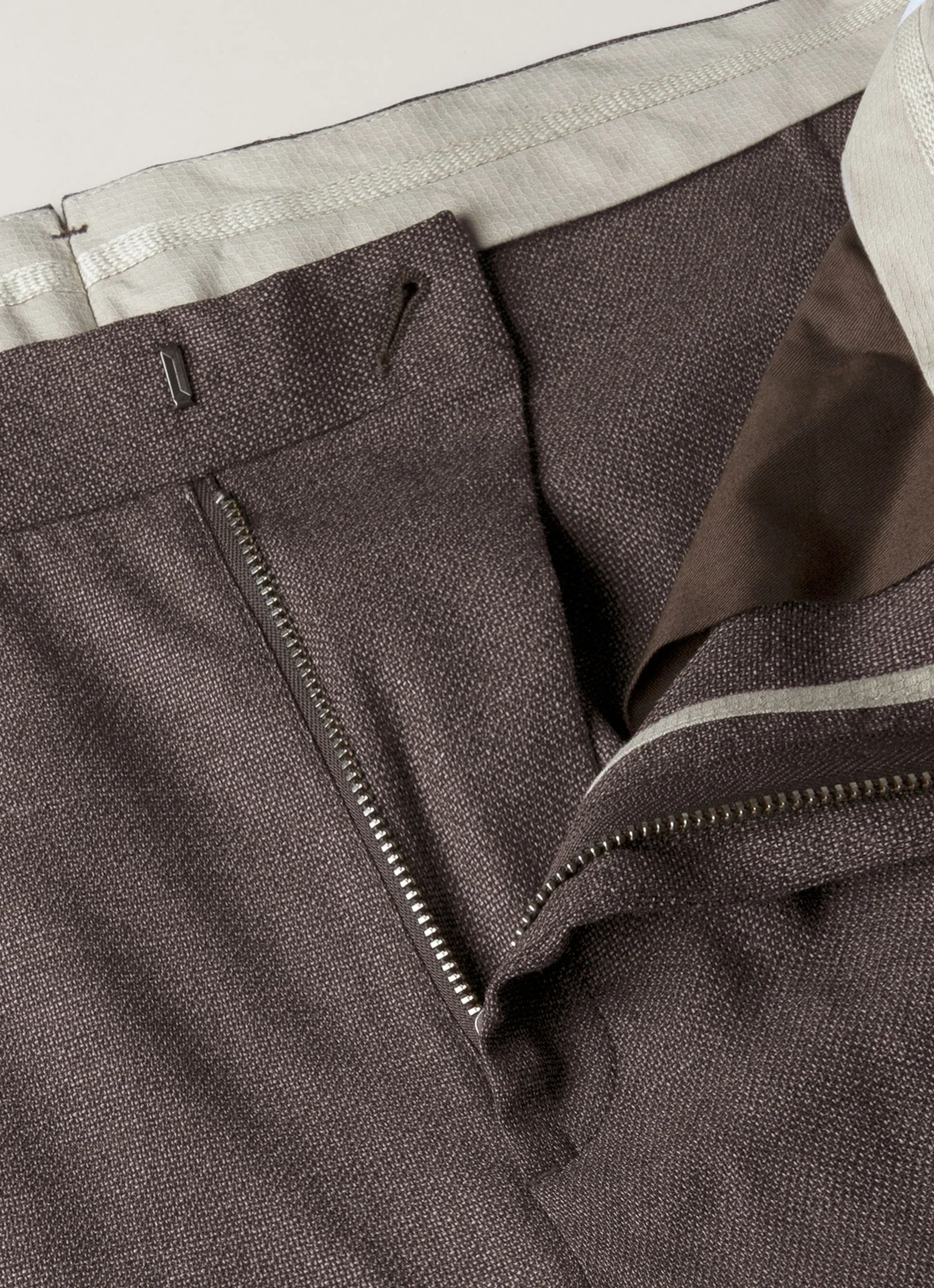 Men's Lightweight Travel Wool Two-Piece Suit in Light Coffee Melange - Image 6
