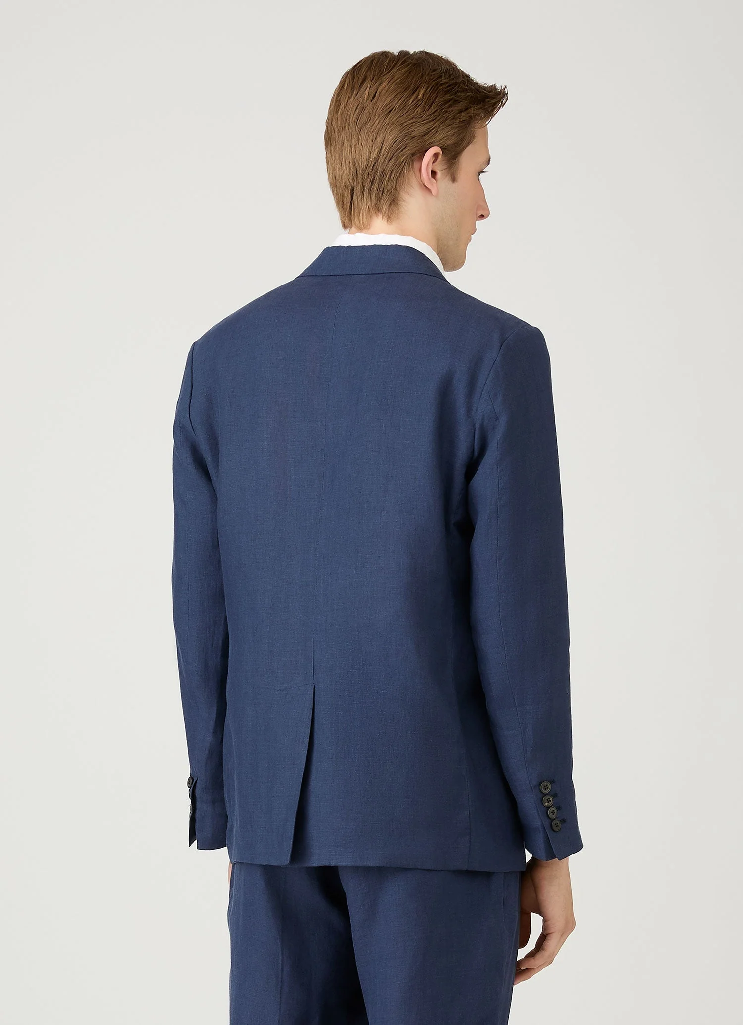 Men's Linen Blazer in Light Navy - Image 5