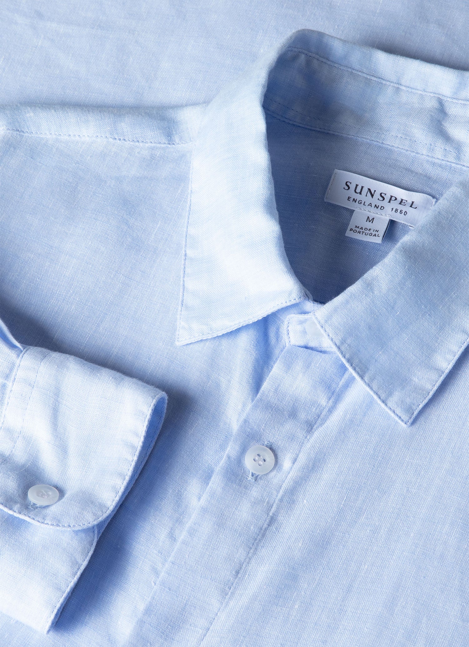 Men's Linen Shirt in Light Blue - Image 4