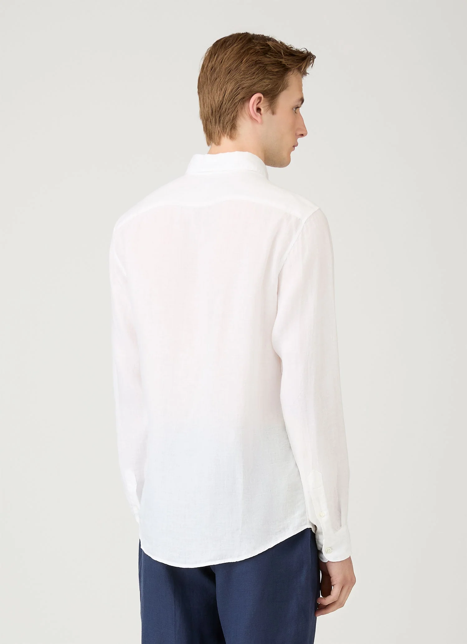 Men's Linen Shirt in White - Image 5