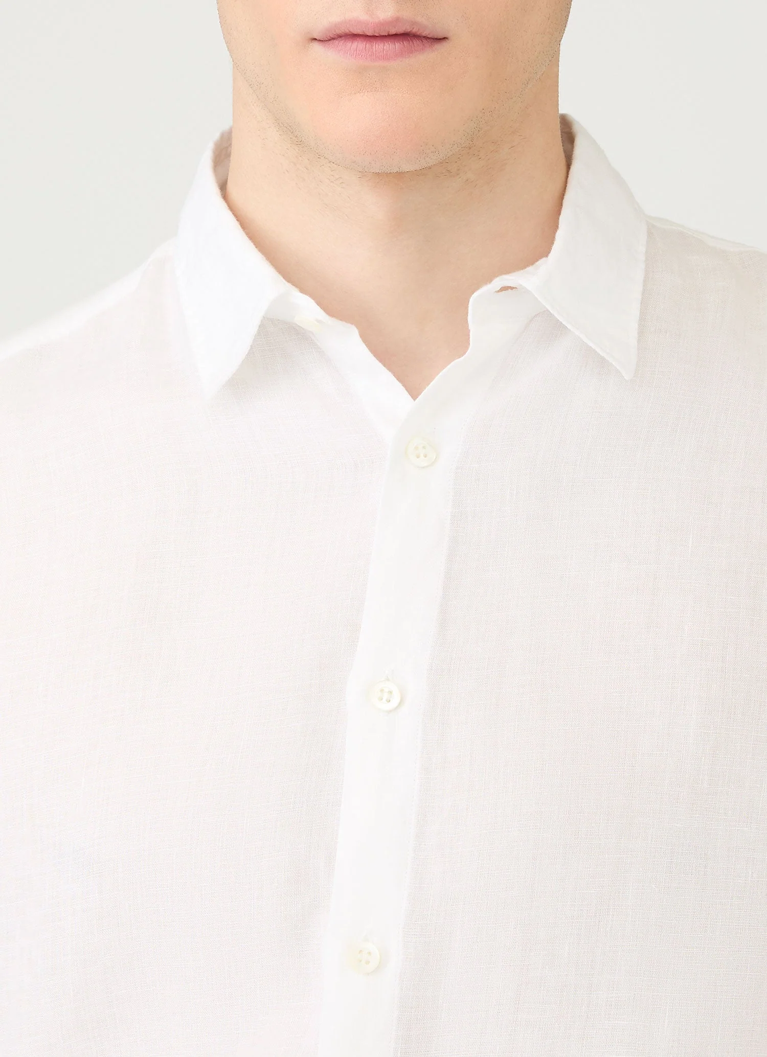 Men's Linen Shirt in White - Image 6