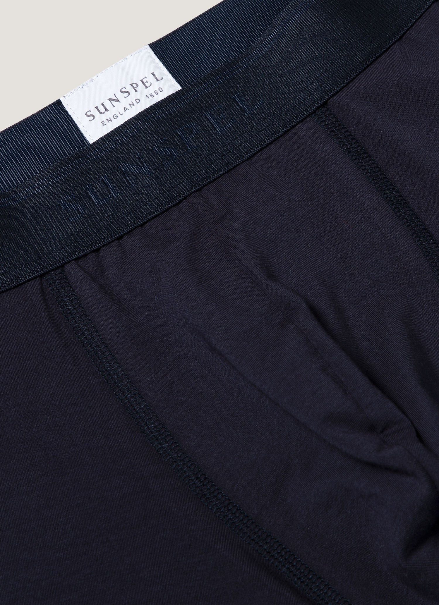 Men's Stretch Cotton Boxer Briefs in Navy - Image 4