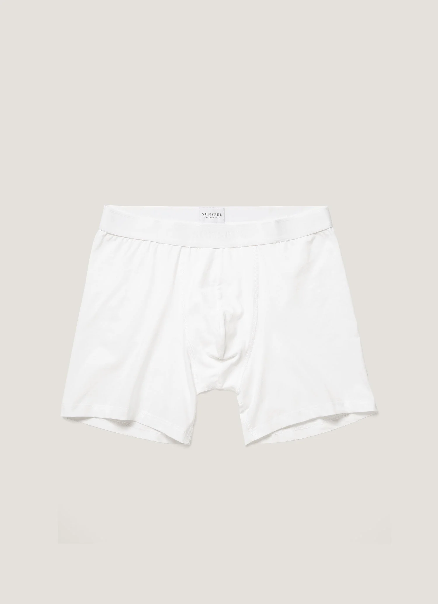 Men's Stretch Cotton Boxer Briefs in White