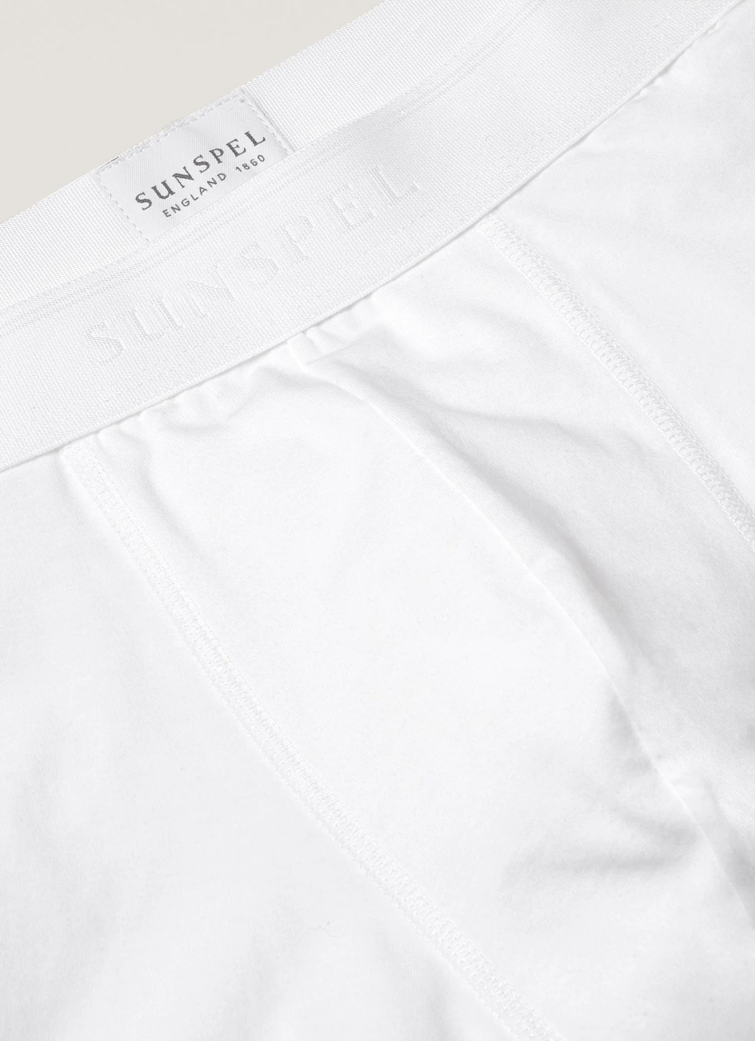 Men's Stretch Cotton Boxer Briefs in White - Image 4