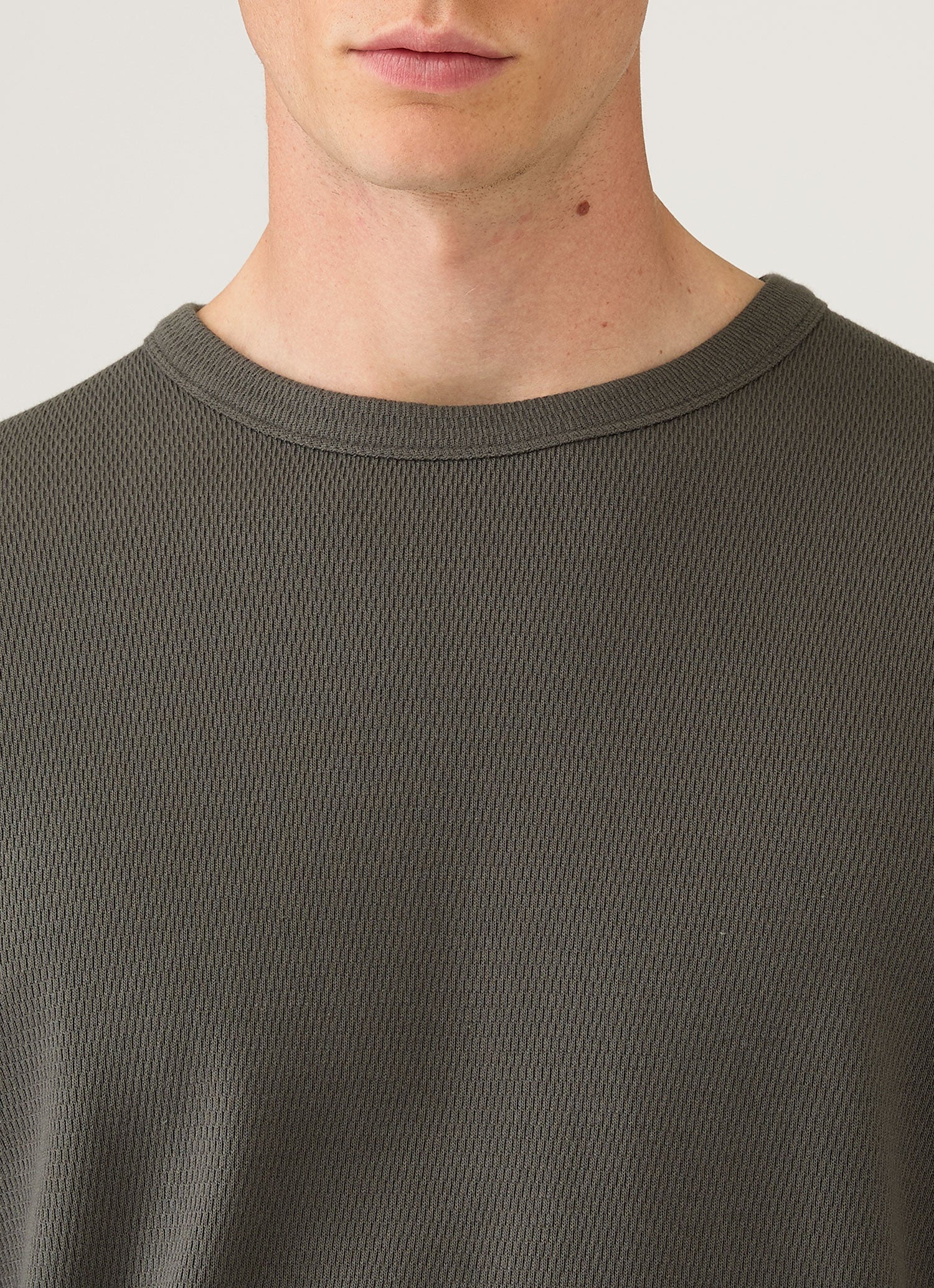 Men's Long Sleeve Cellulock Crew Neck in Charcoal - Image 6