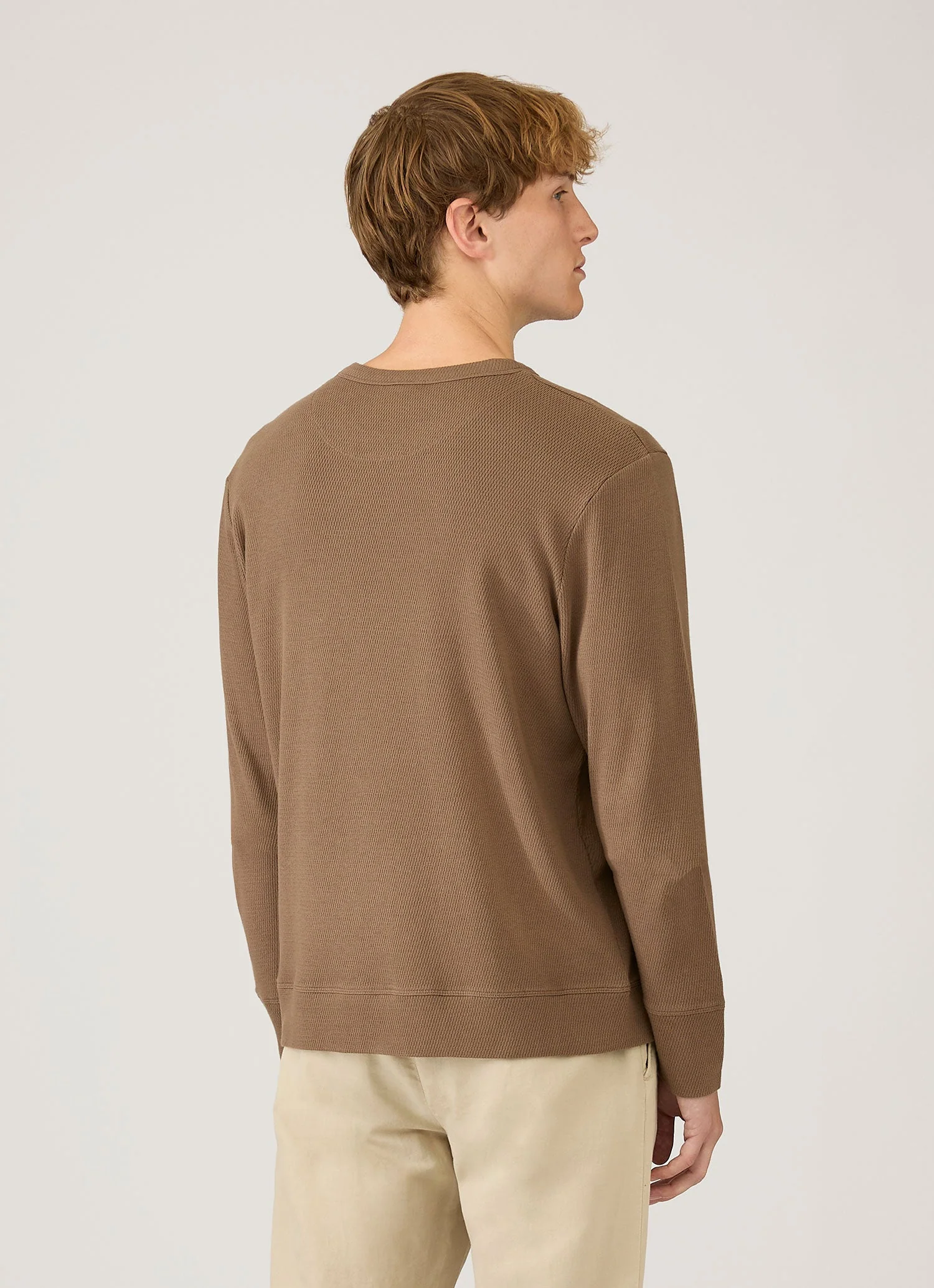 Men's Long Sleeve Cellulock Crew Neck in Dark Cedar - Image 5