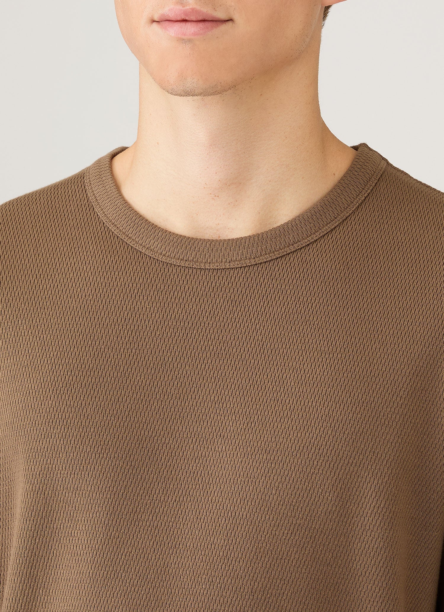 Men's Long Sleeve Cellulock Crew Neck in Dark Cedar - Image 6