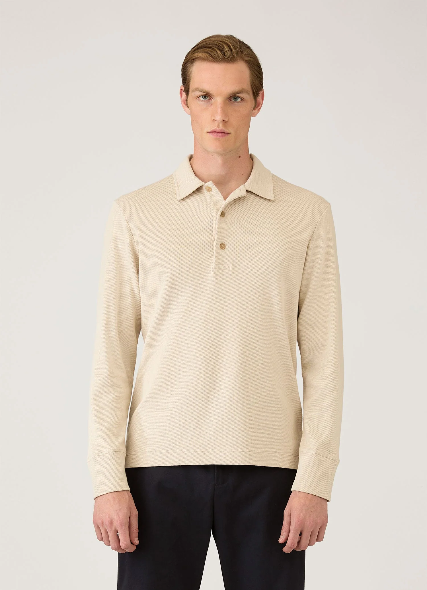 Men's Long Sleeve Cellulock Polo Shirt in Hazelwood - Image 2