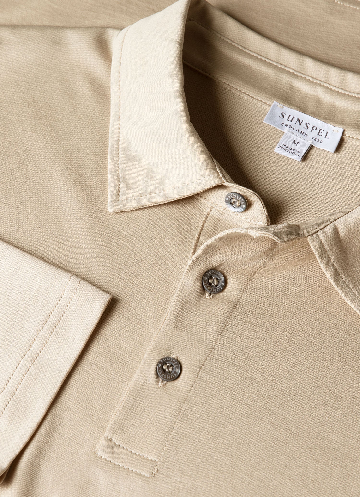 Men's Long Sleeve Classic Jersey Polo Shirt in Hazelwood - Image 4