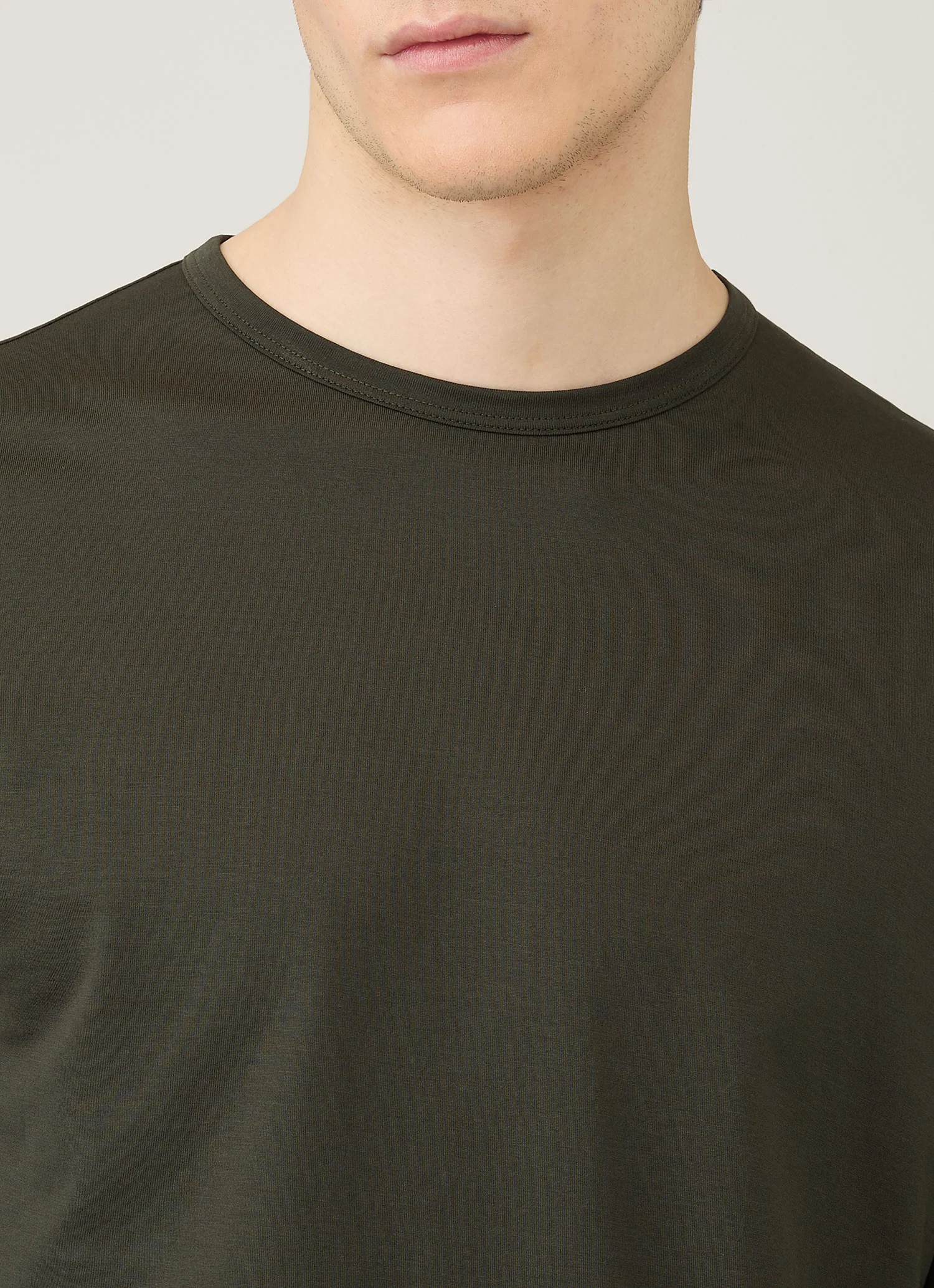 Men's Long Sleeve Classic T-shirt in Dark Green - Image 6