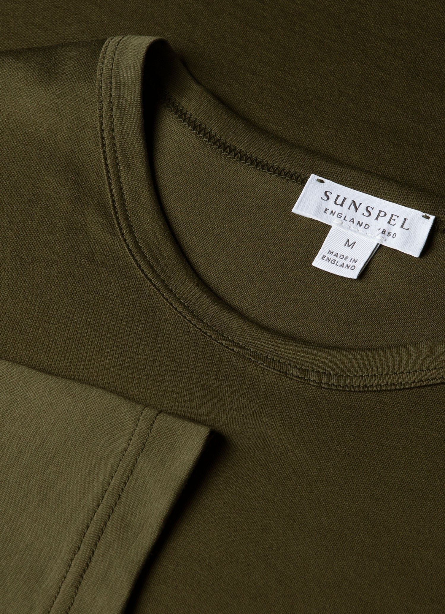 Men's Long Sleeve Classic T-shirt in Deep Olive - Image 4