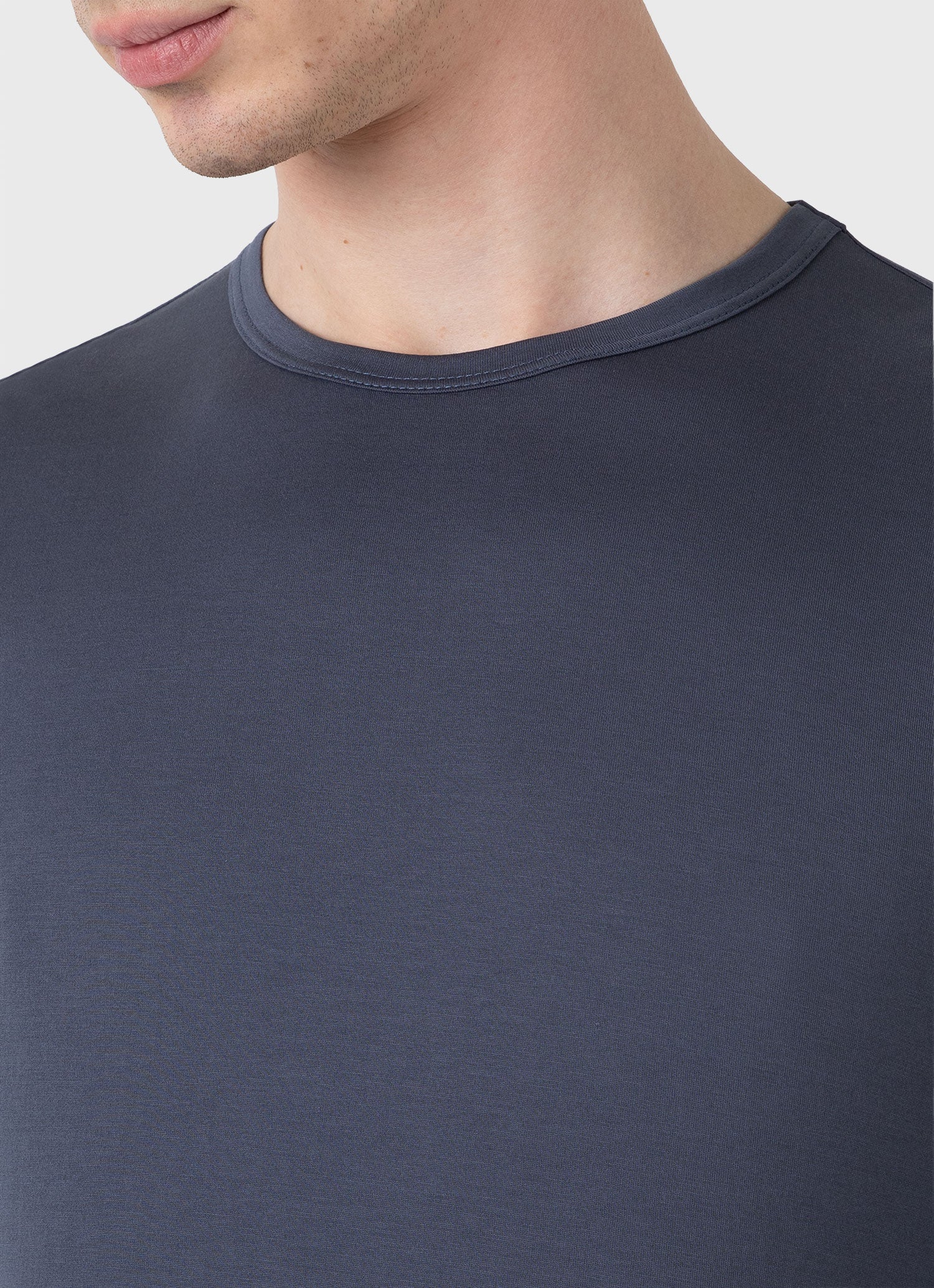 Men's Long Sleeve Classic T-shirt in Slate Blue - Image 6