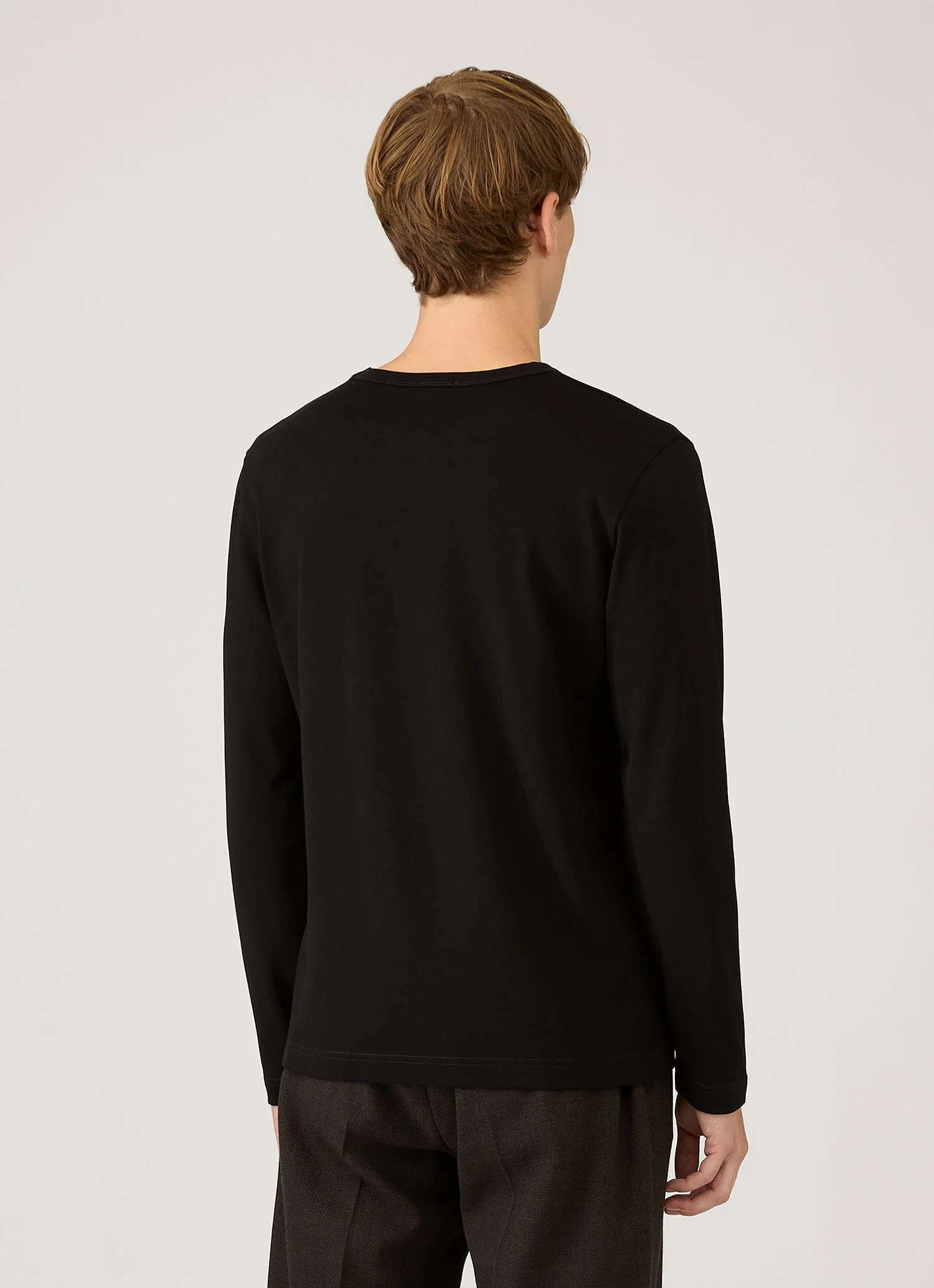 Men's Long Sleeve Heavyweight Jersey T-shirt in Black - Image 5